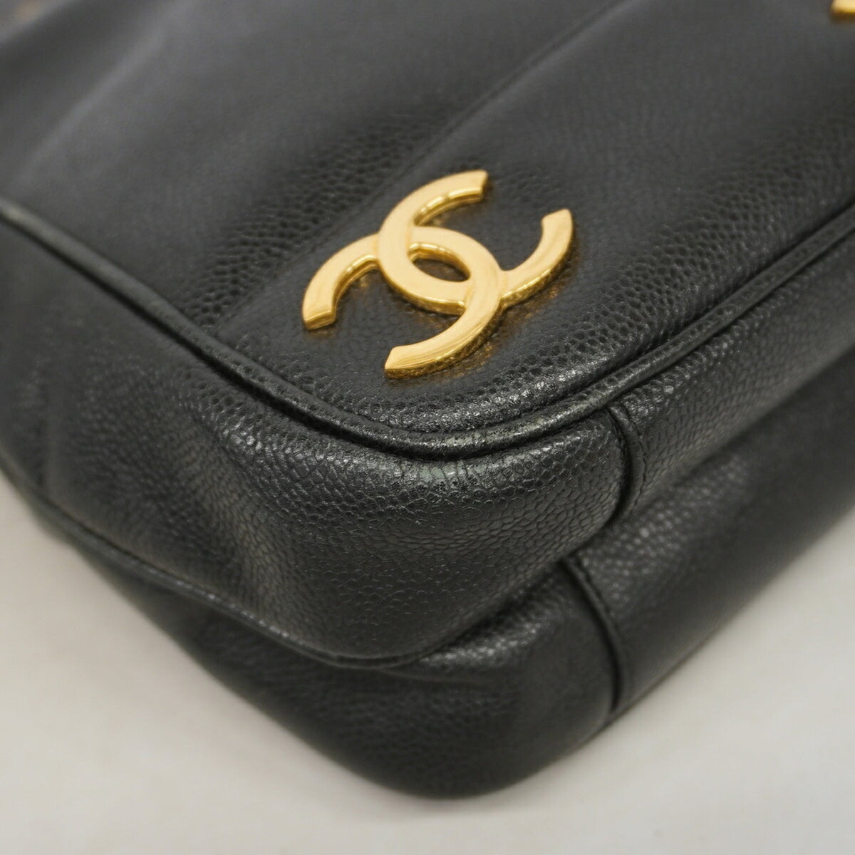 Chanel Black Grained Calfskin Tote Bag (Pre-Owned)