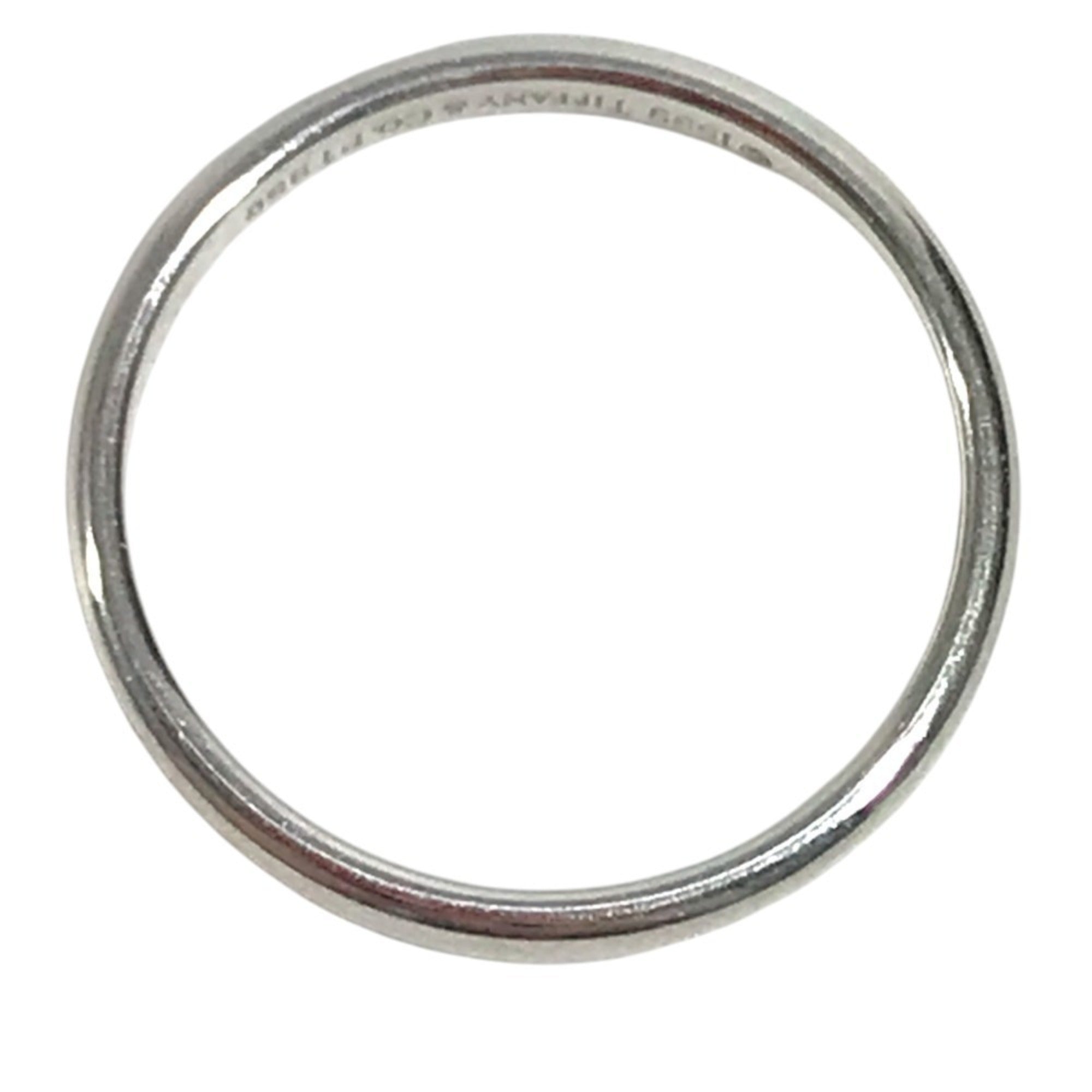 Tiffany Silver Platinum 950 Band Ring (Pre-Owned)