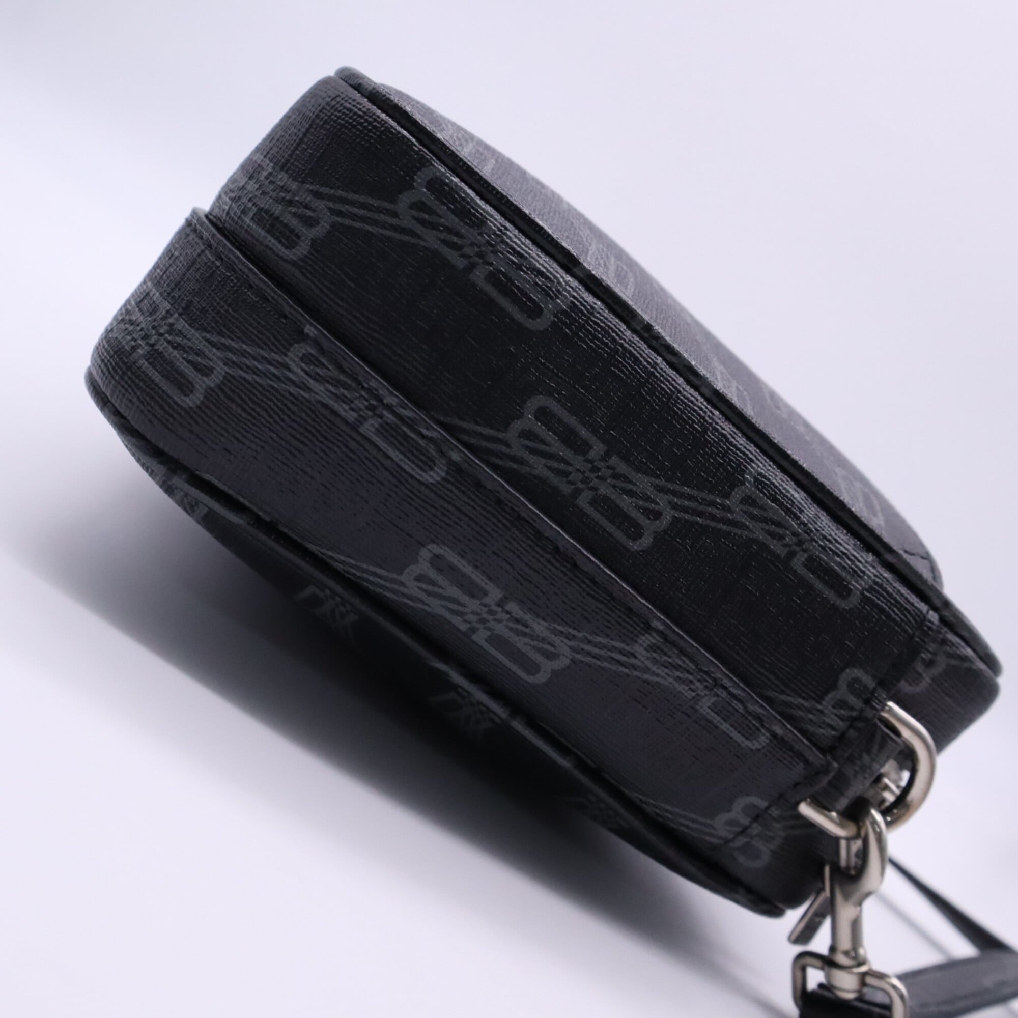 Balenciaga Black Gray Coated Canvas Shoulder Bag (Pre-Owned)