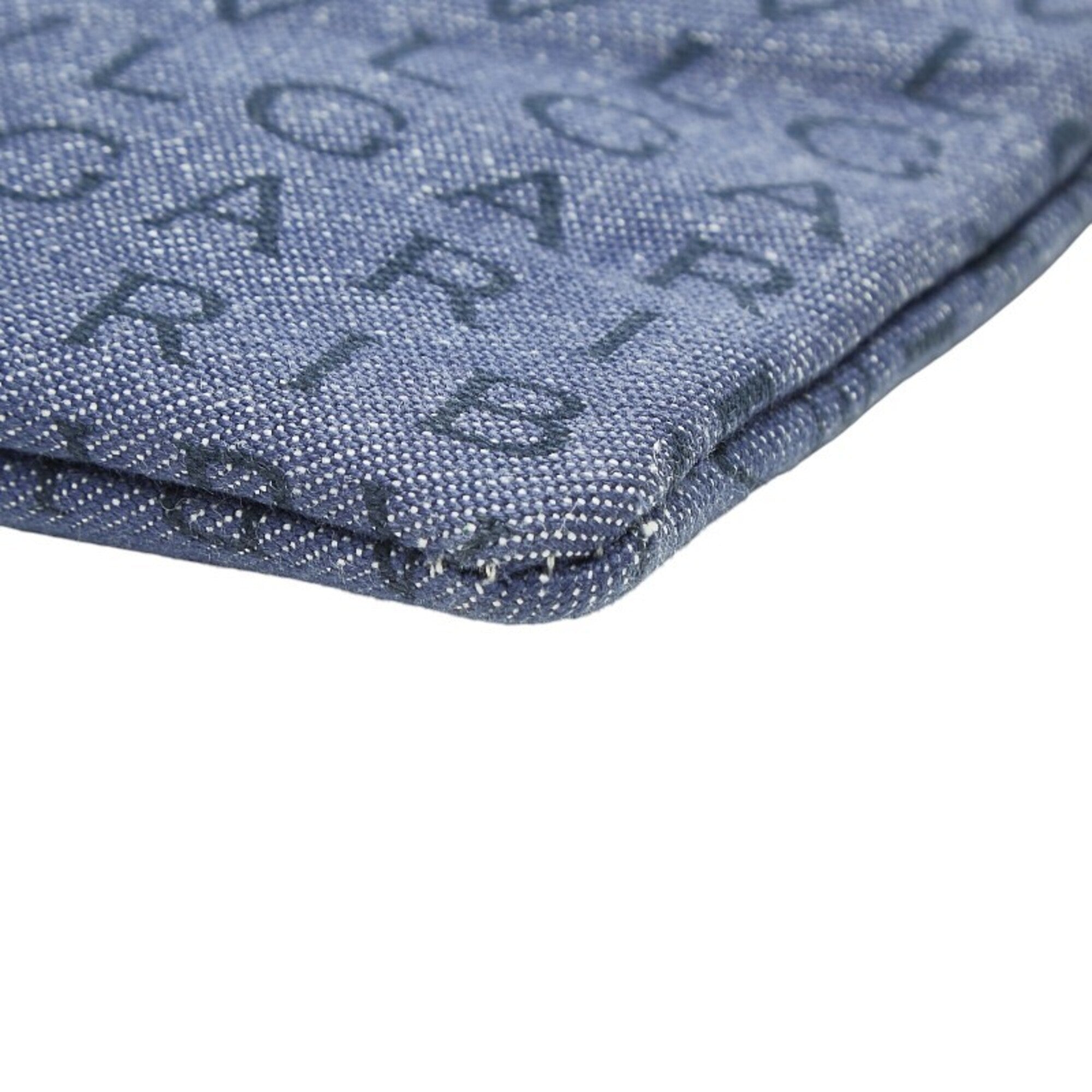 Bvlgari Black Blue Canvas Leather Pochette Shoulder Bag (Pre-Owned)