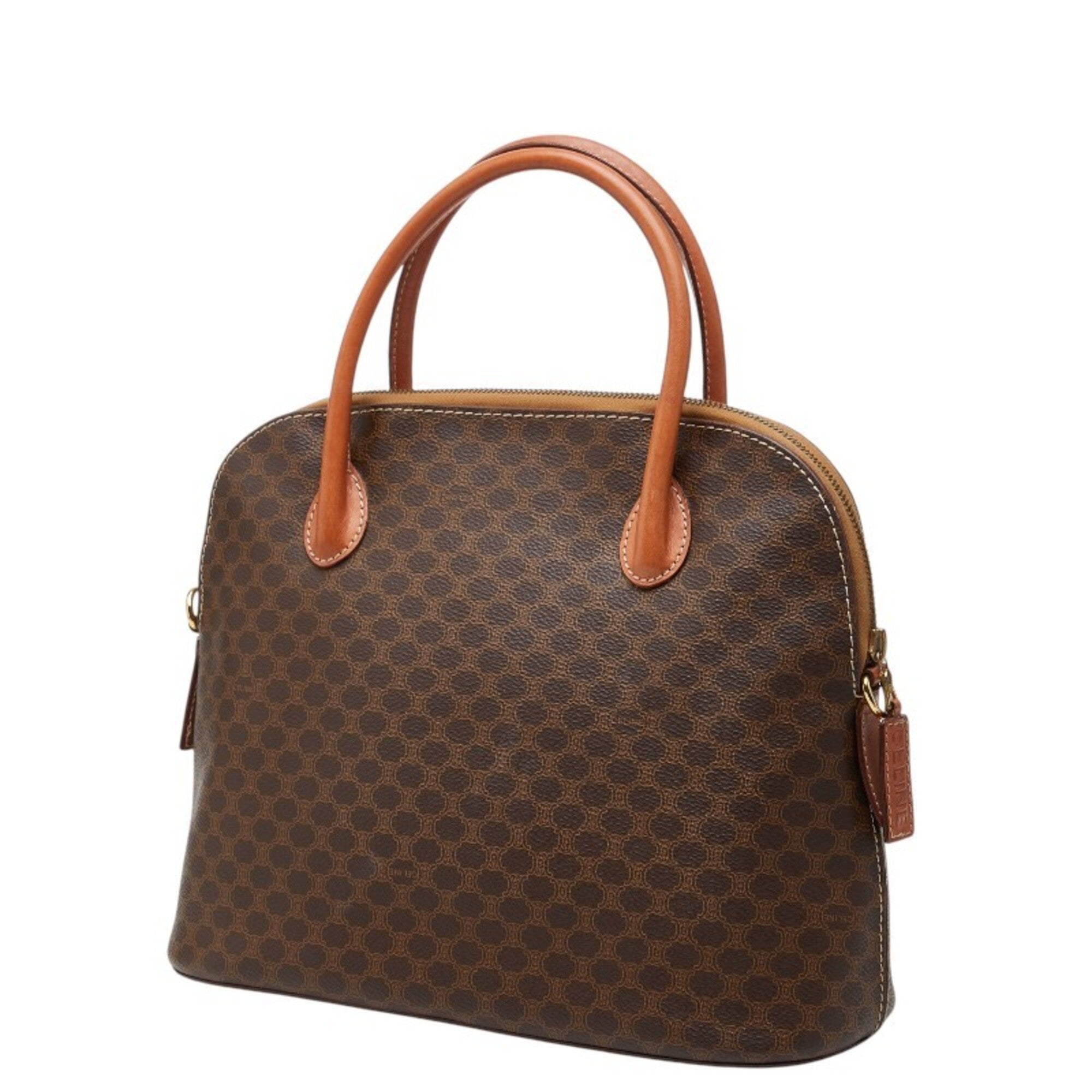 Celine Macadam Brown Pvc Leather Handbag Shoulder Bag (Pre-Owned)