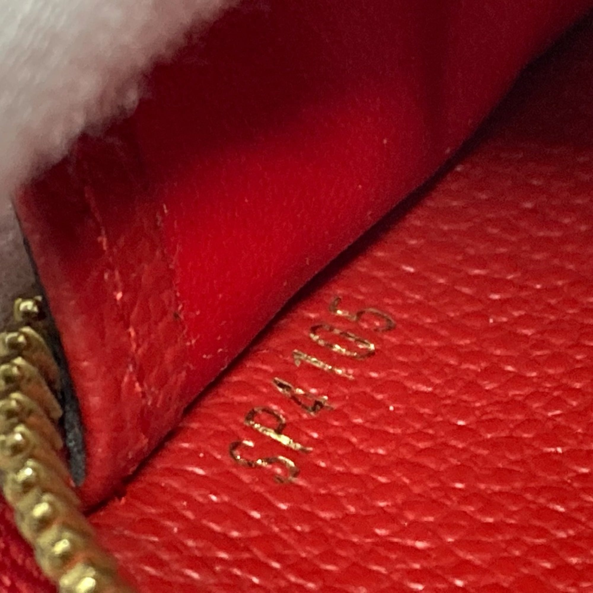 Louis Vuitton Monogram Empreinte Cerise Red Color Monogram Empreinte Long Wallet (Bi-Fold) (Pre-Owned)