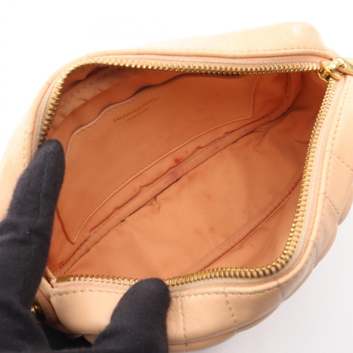 Burberry Pink Leather Handbag Shoulder Bag (Pre-Owned)