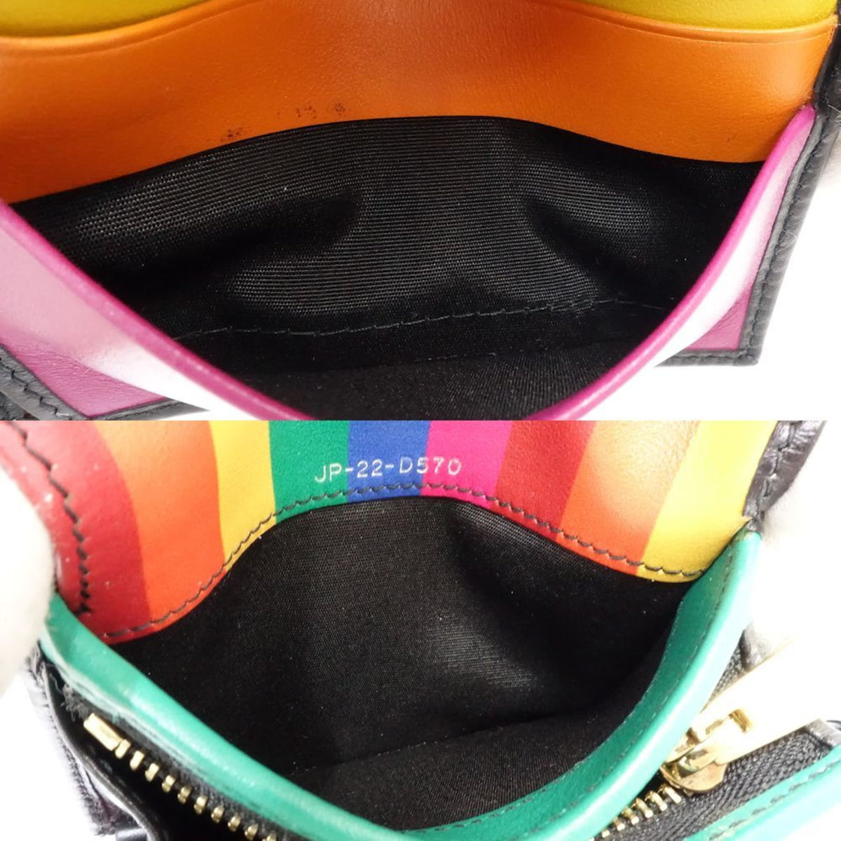 Salvatore Ferragamo Black Multi-Color Leather Wallet (Bi-Fold) (Pre-Owned)