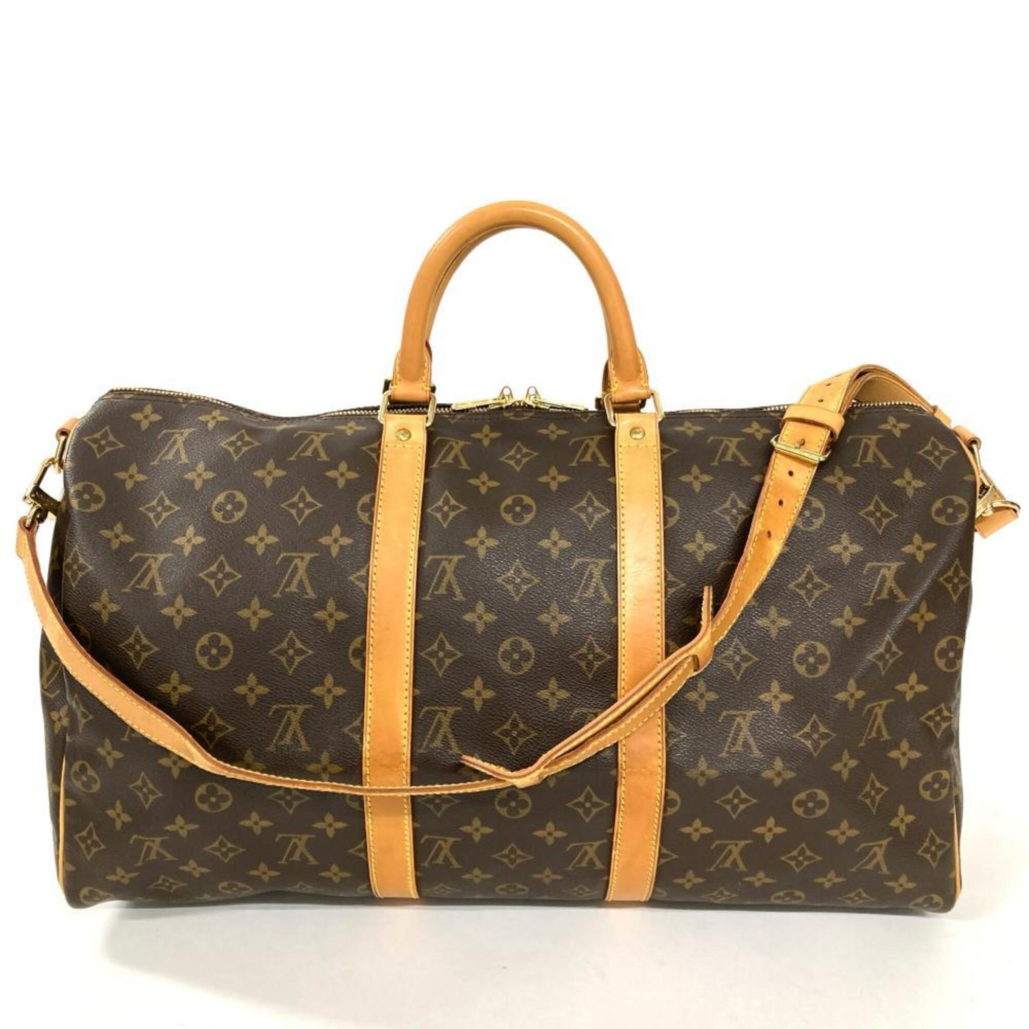 Louis Vuitton Brown Monogram Canvas Boston Bag (Pre-Owned)