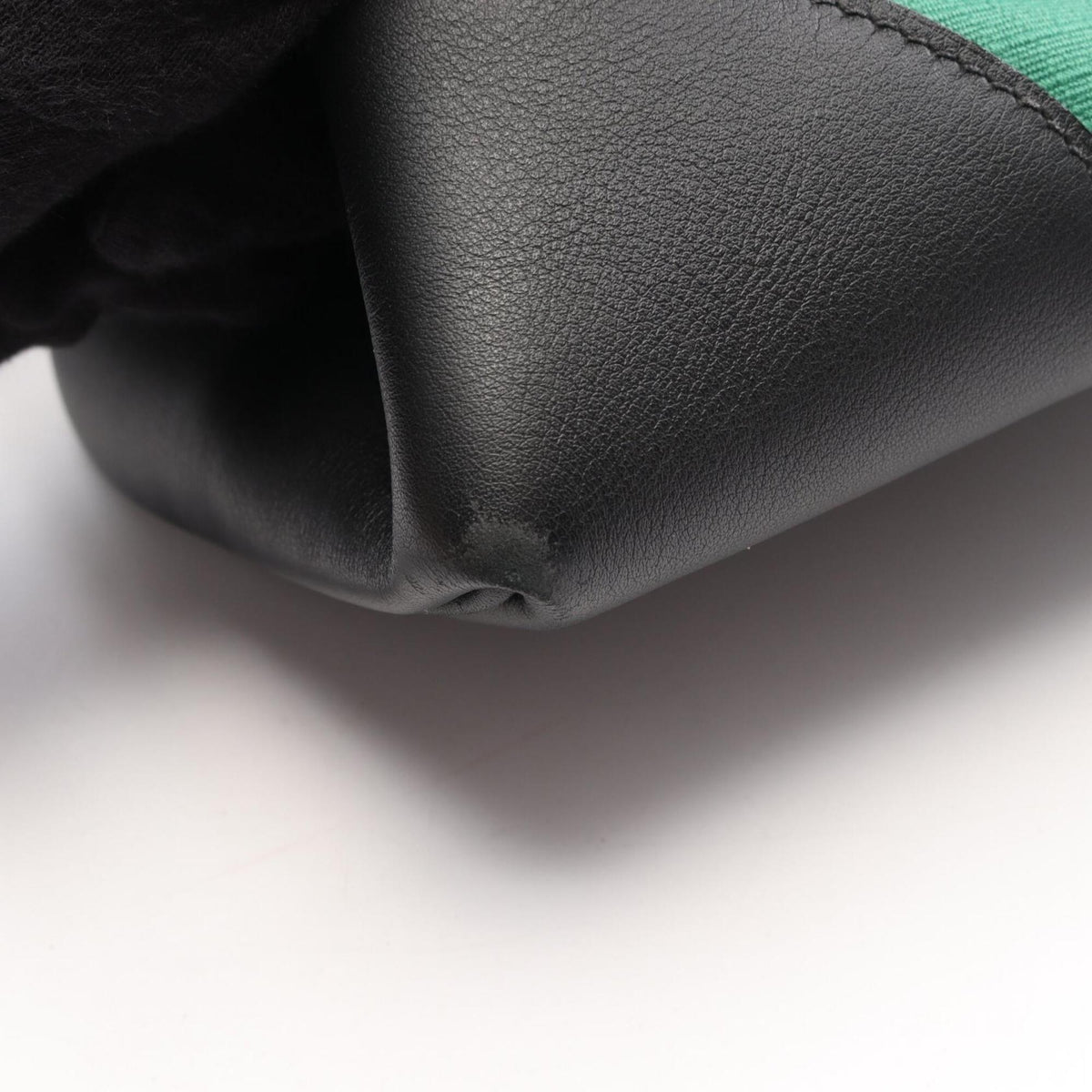 Hermes Black Green Swift Leather Backpack (Pre-Owned)