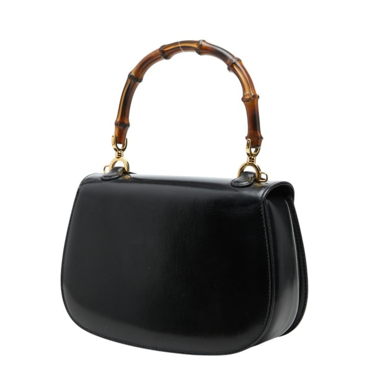 Gucci Black Leather Handbag Shoulder Bag (Pre-Owned)