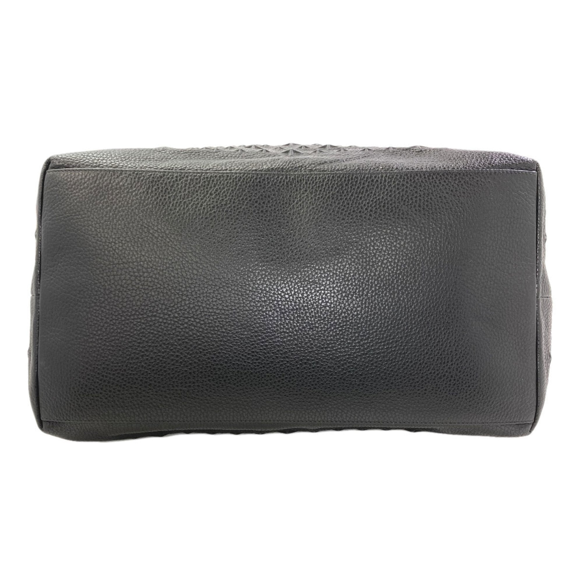 Jimmy Choo Black Brown Leather Tote Bag (Pre-Owned)