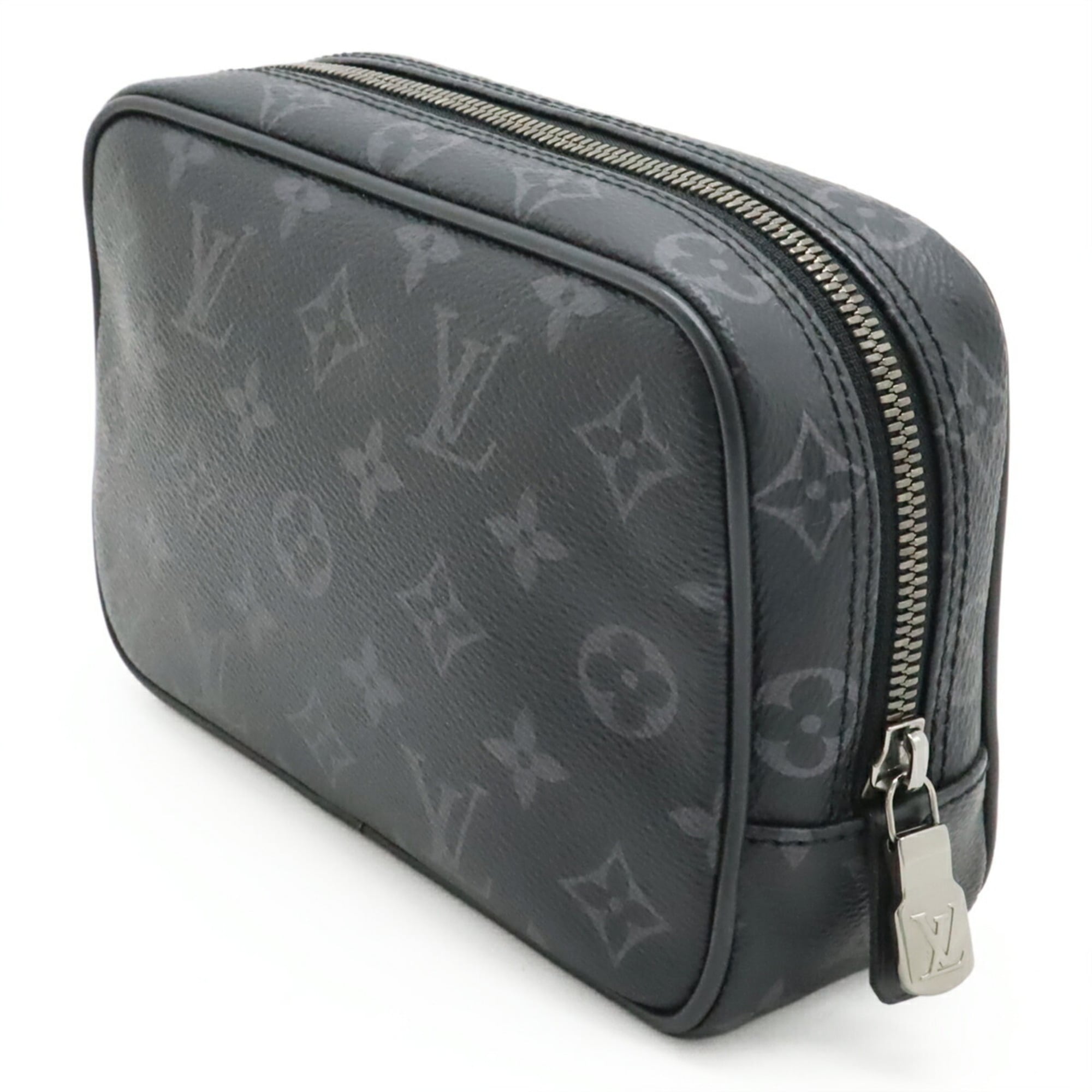 Louis Vuitton Black Gray Monogram Eclipse White Monogram Eclipse Clutch Bag Pouch (Pre-Owned)