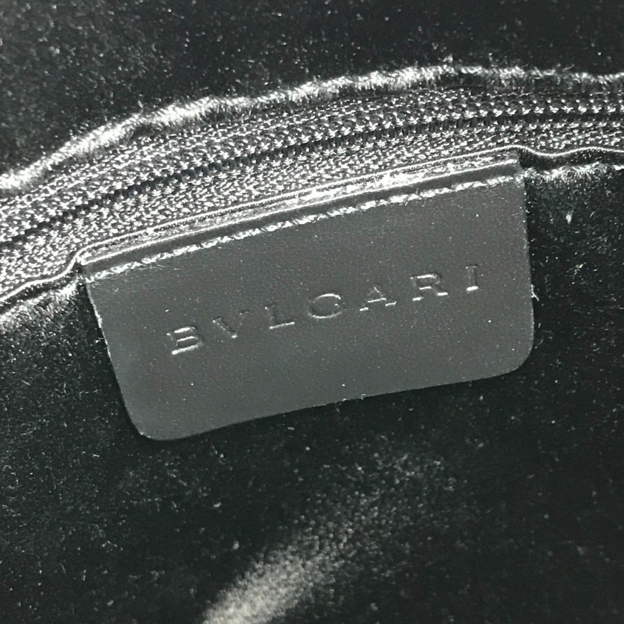 Bvlgari Black Canvas Leather Pochette Shoulder Bag (Pre-Owned)