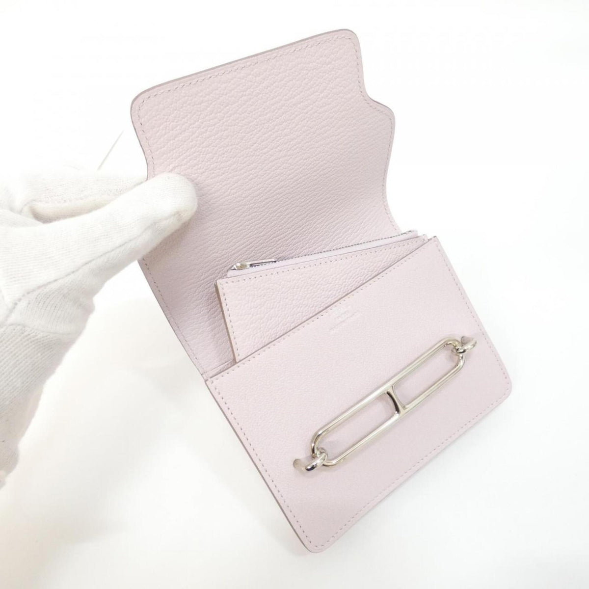Hermes Pink Chevre Leather Coin Purse/Coin Case (Pre-Owned)