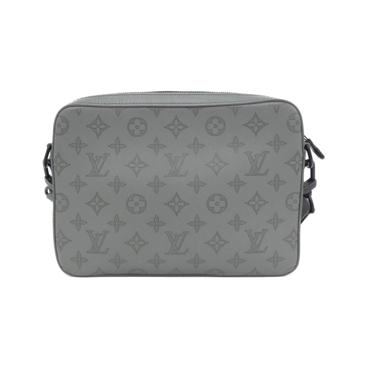Louis Vuitton Gris Leather Pouch Shoulder Bag (Pre-Owned)