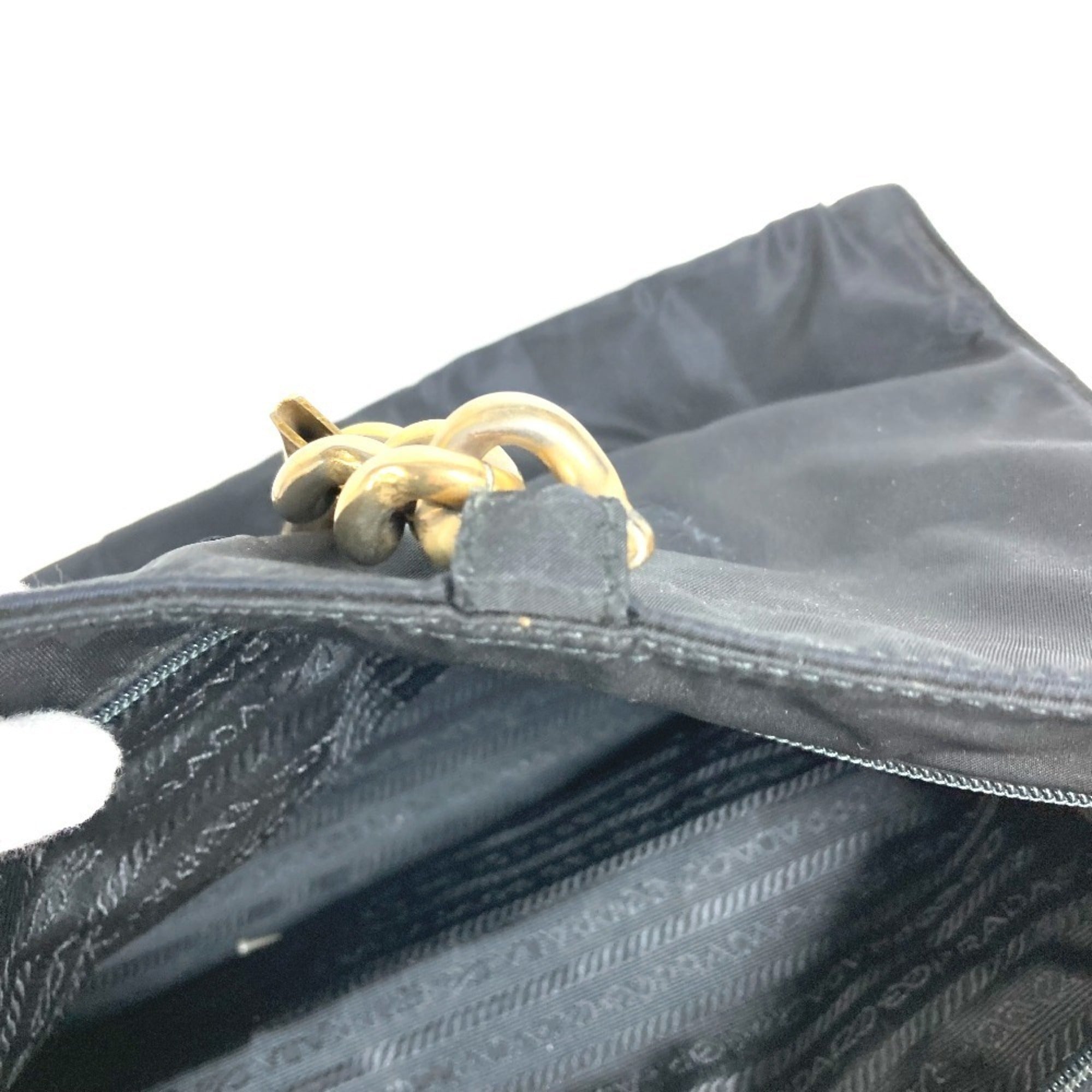Prada Black Nylon Handbag Tote Bag (Pre-Owned)