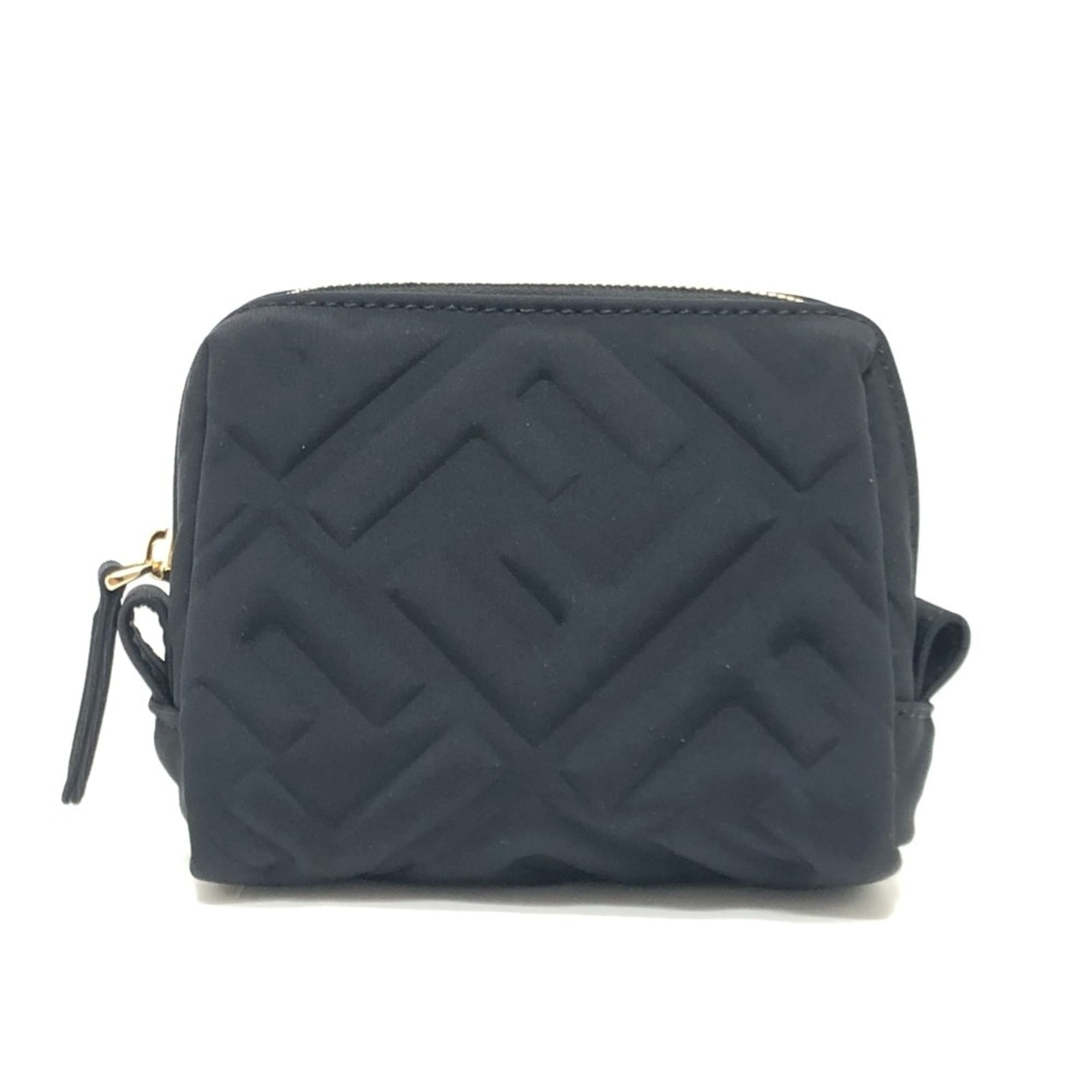 Fendi Zucca Black Canvas Pouch Wash Bag (Pre-Owned)