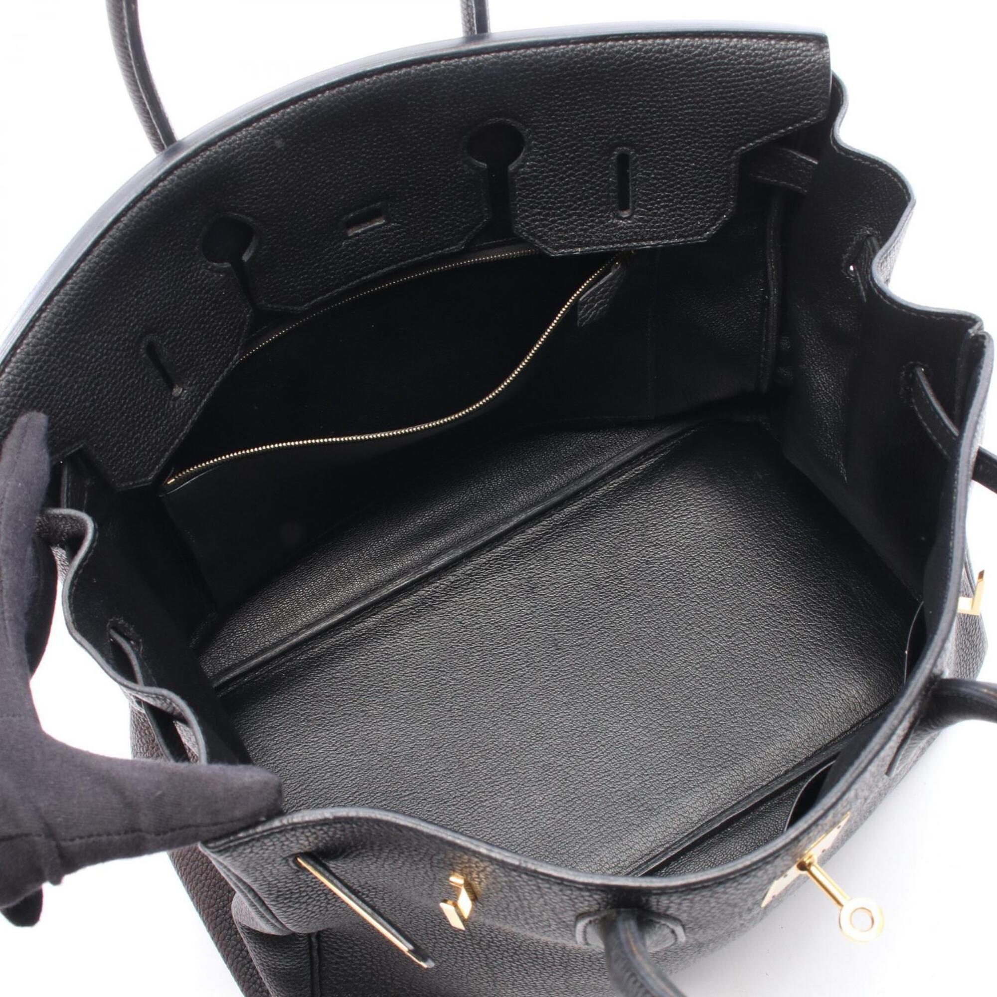 Hermes Black Togo Leather Handbag (Pre-Owned)