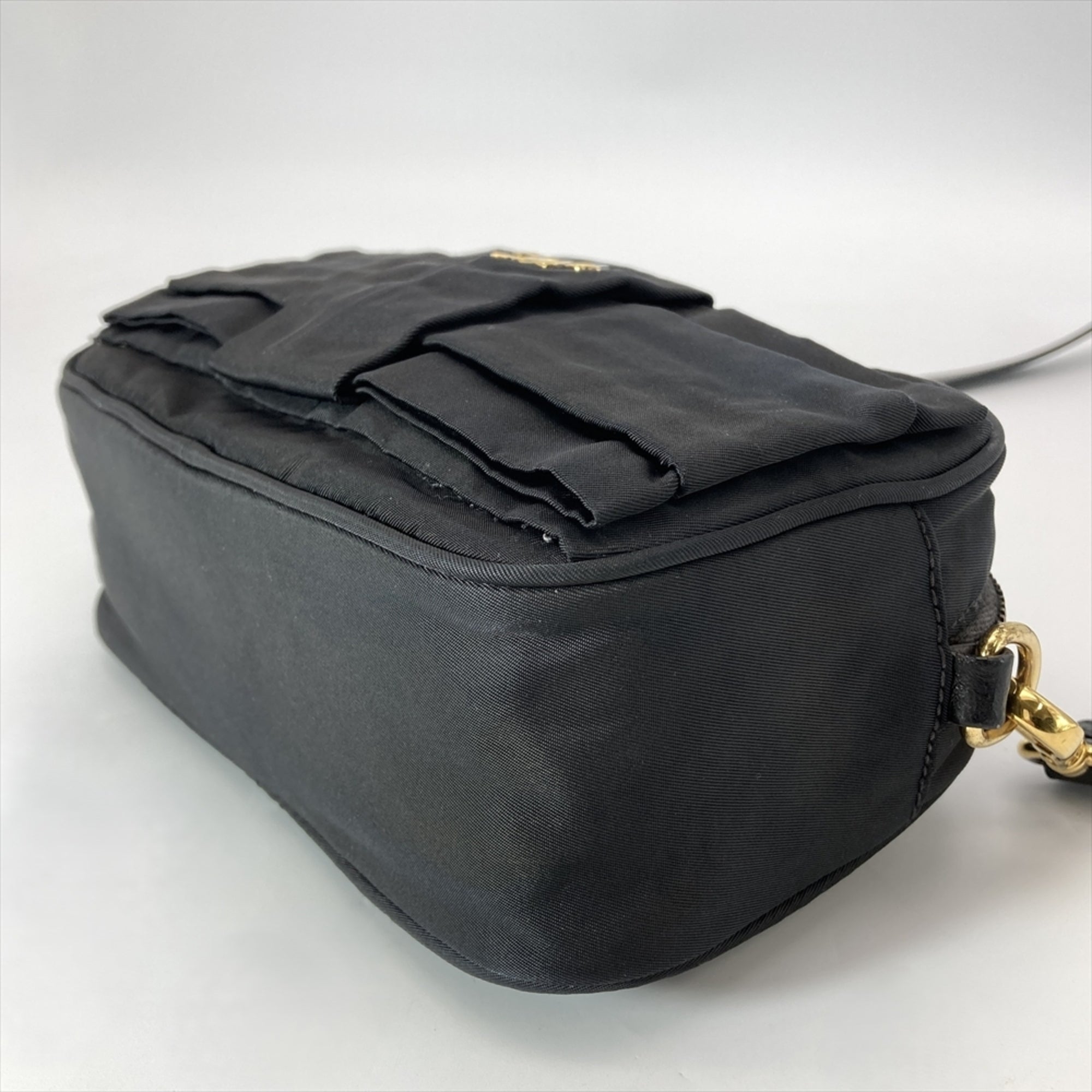 Prada Black Nylon Handbag Pouch Shoulder Bag (Pre-Owned)