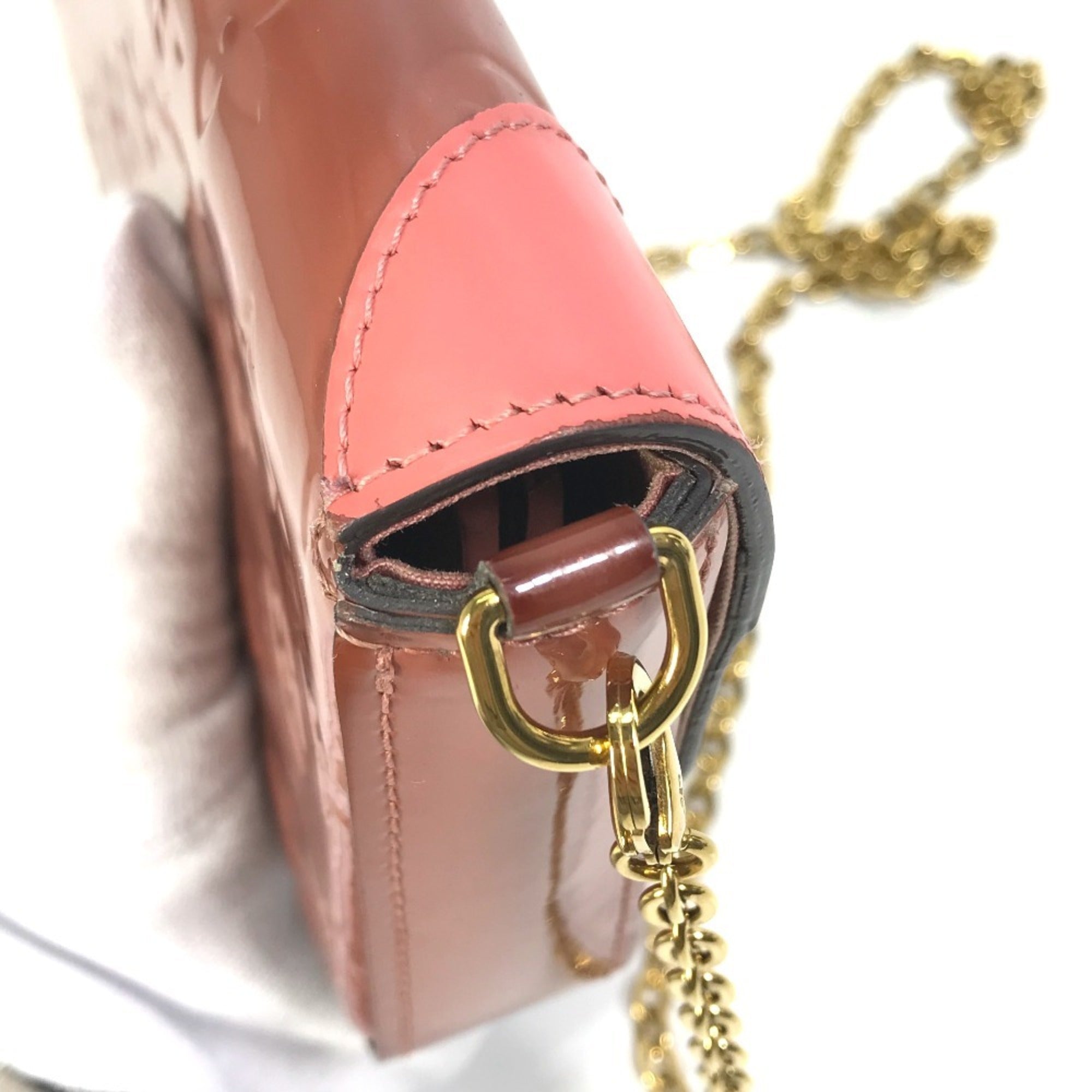 Louis Vuitton Monogram Vernis Pink Patent Leather Pochette Shoulder Bag (Pre-Owned)