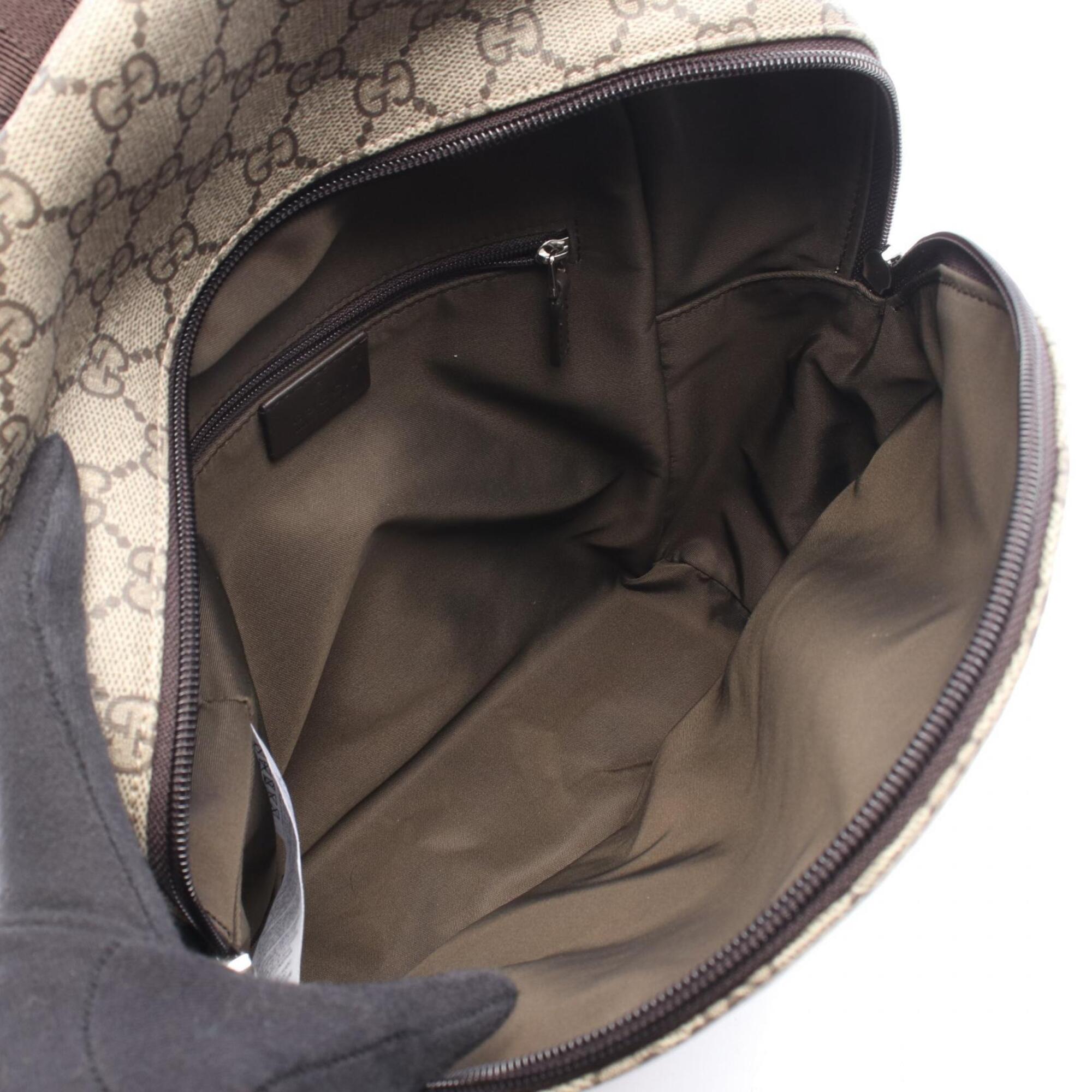 Gucci Beige Brown Multi-Color Pvc Leather Backpack Handbag (Pre-Owned)