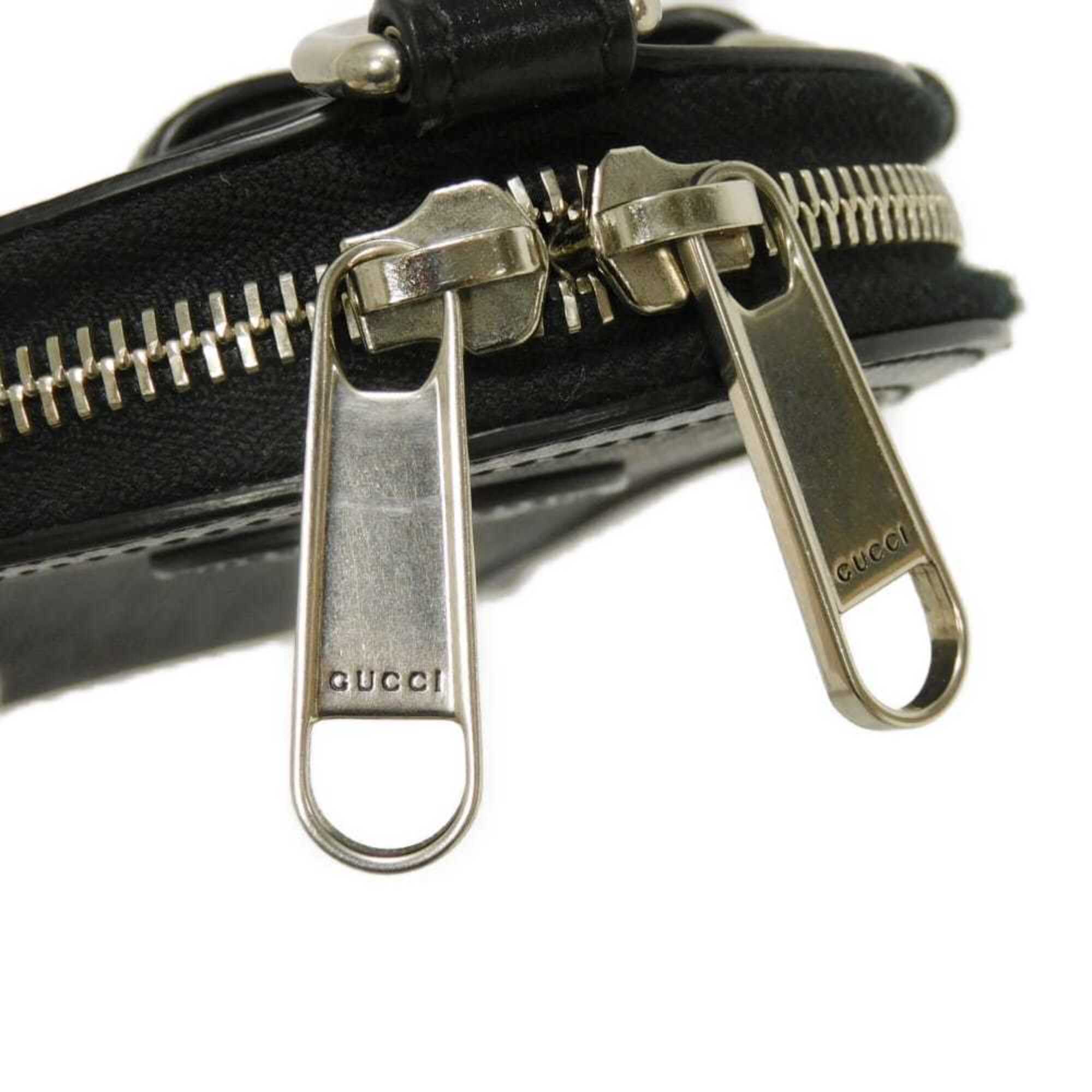 Gucci Black Gg Supreme Leather Shoulder Bag (Pre-Owned)