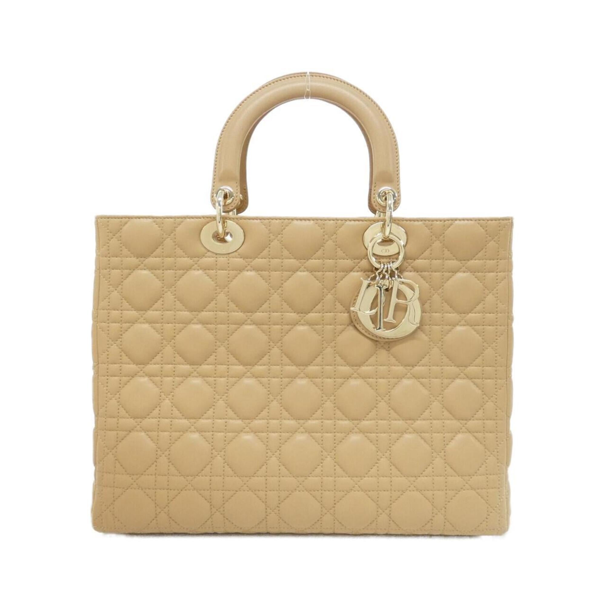Christian Dior Lady Dior Beige Leather Handbag (Pre-Owned)