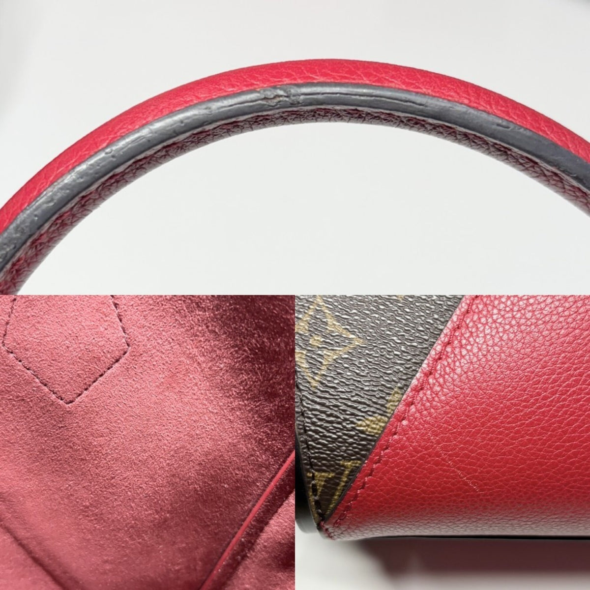 Louis Vuitton Monogram Brown Cerise Monogram Red Color Monogram Handbag Tote Bag (Pre-Owned)