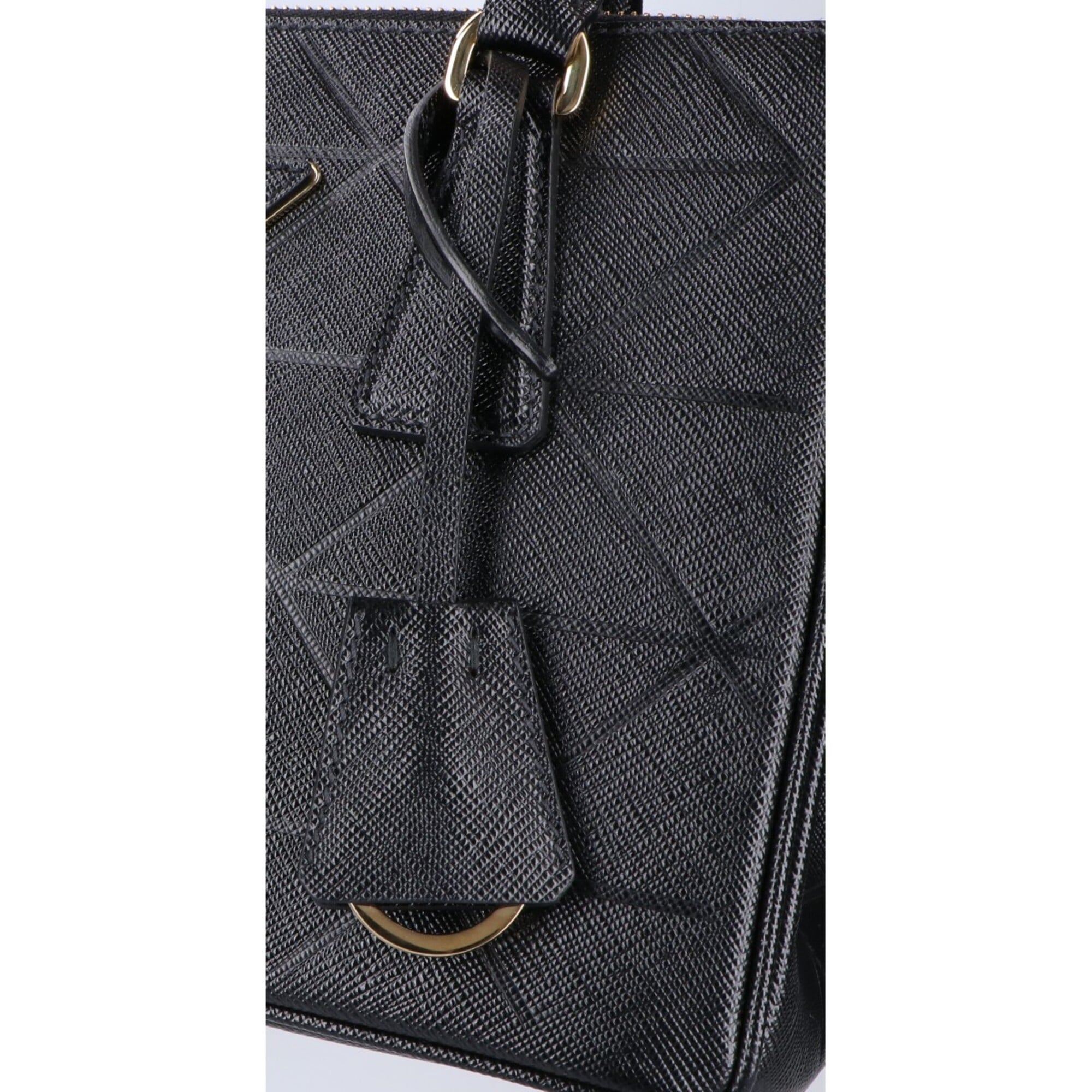Prada Black Leather Handbag Shoulder Bag (Pre-Owned)