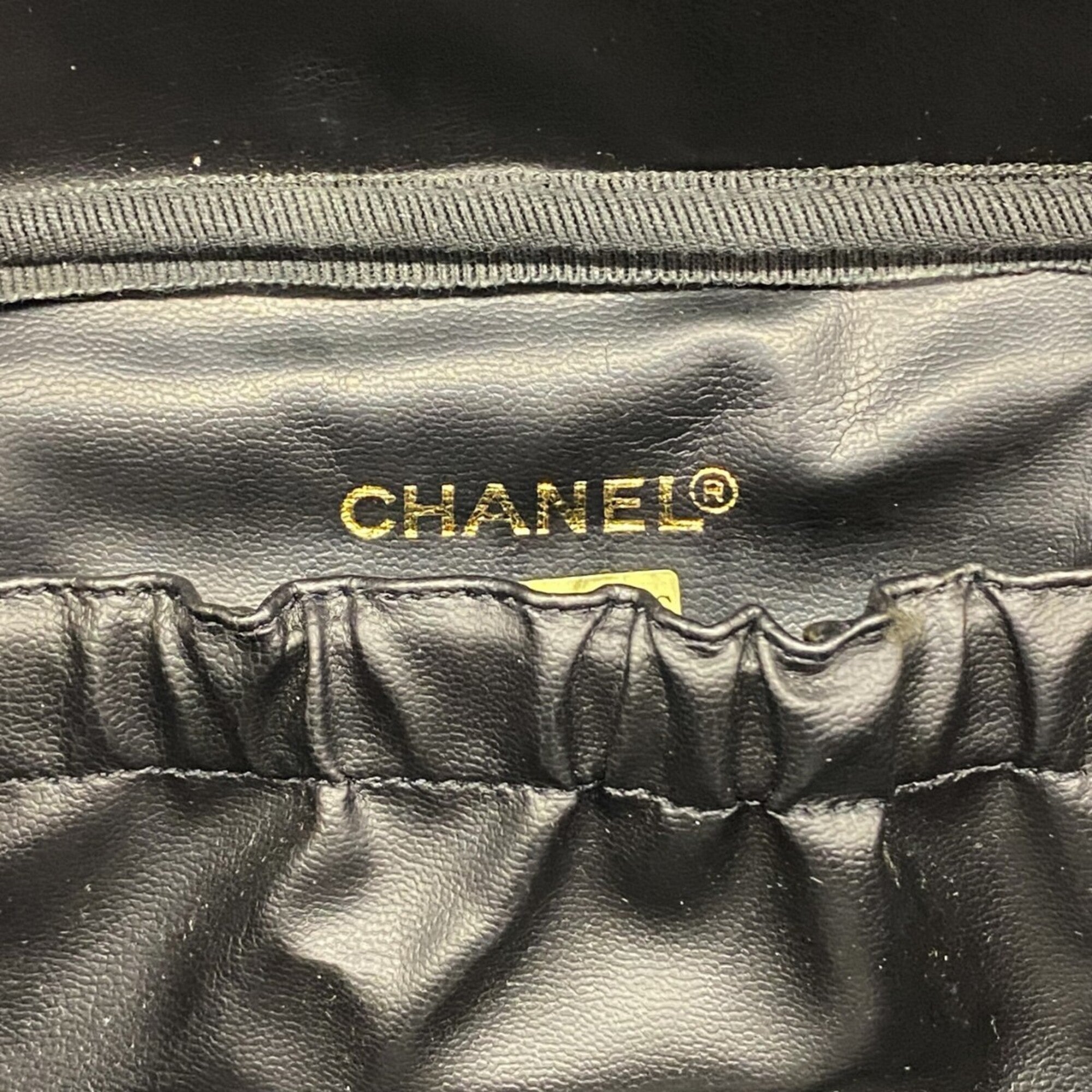 Chanel Black Grained Calfskin Vanity Bag (Pre-Owned)