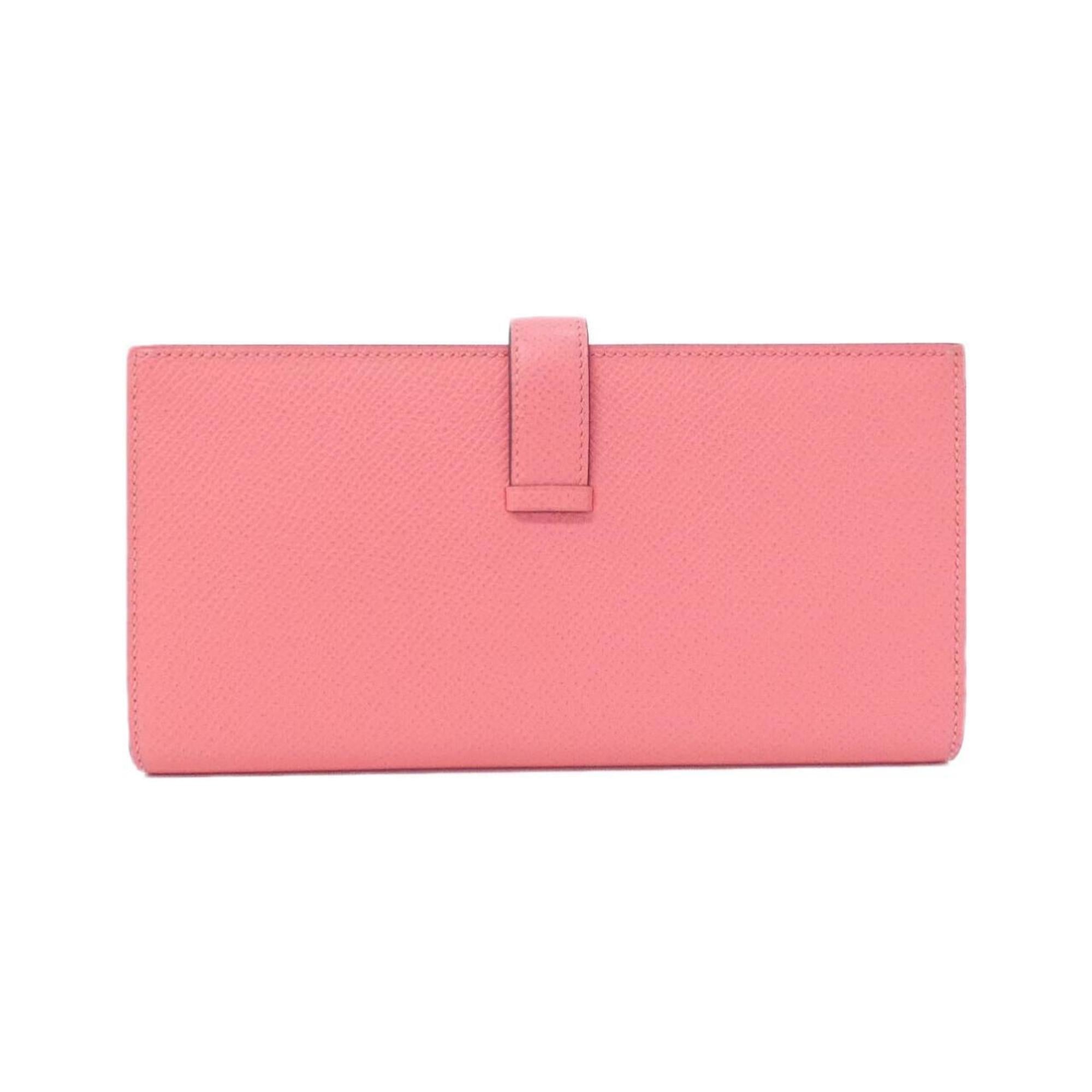 Hermes Rose Azalee Epsom Leather Long Wallet (Bi-Fold) (Pre-Owned)