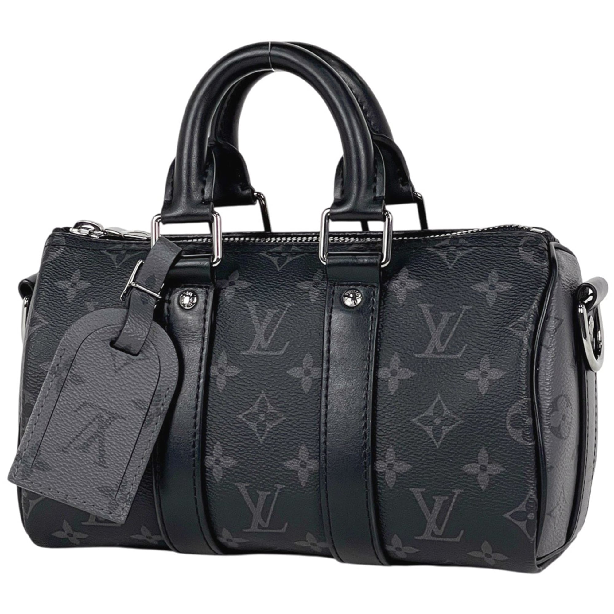 Louis Vuitton Black Gray Monogram Eclipse Noir Monogram Eclipse Tote Bag (Pre-Owned)