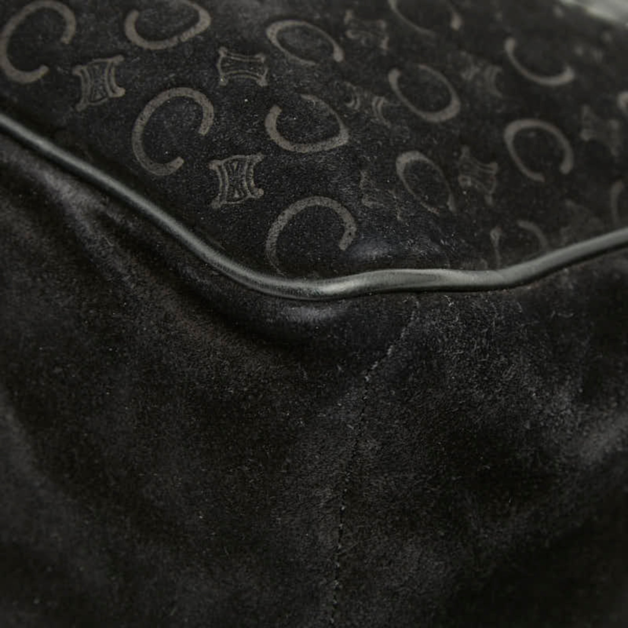 Celine Black Suede Leather Handbag (Pre-Owned)