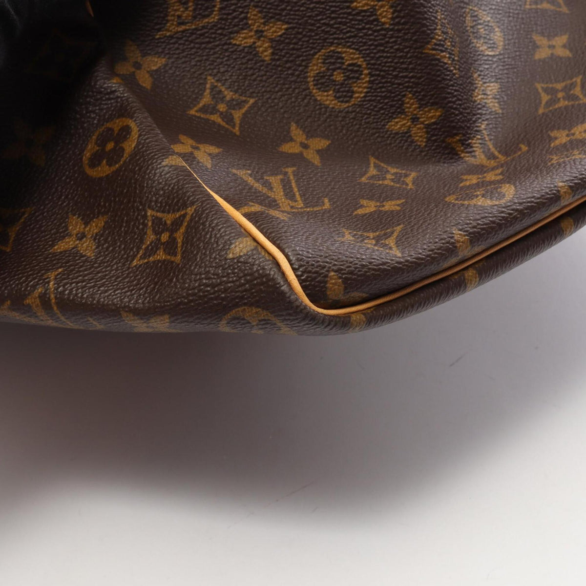 Louis Vuitton Brown Coated Canvas Leather Monogram Boston Bag Handbag (Pre-Owned)