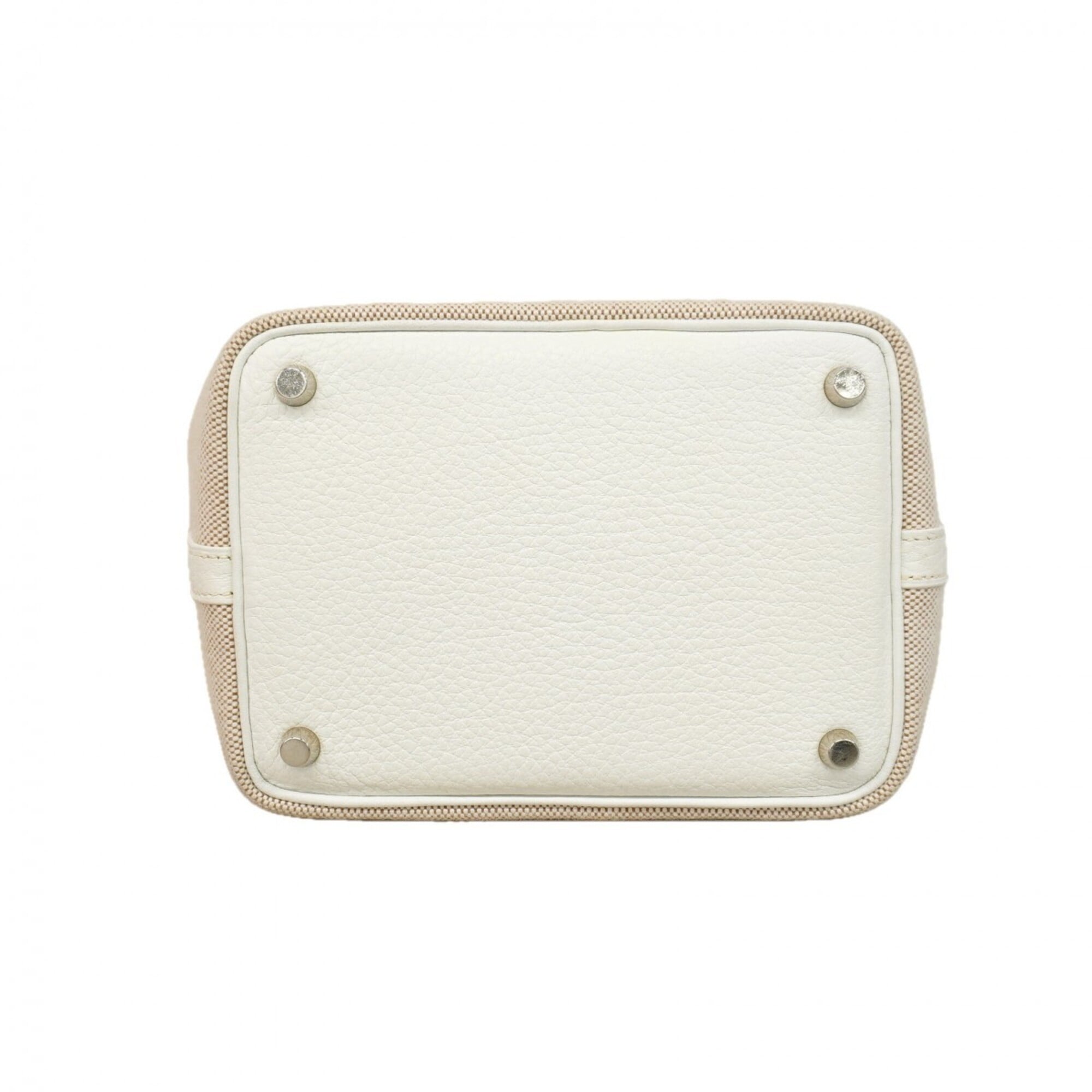 Hermes White Toile H Handbag (Pre-Owned)