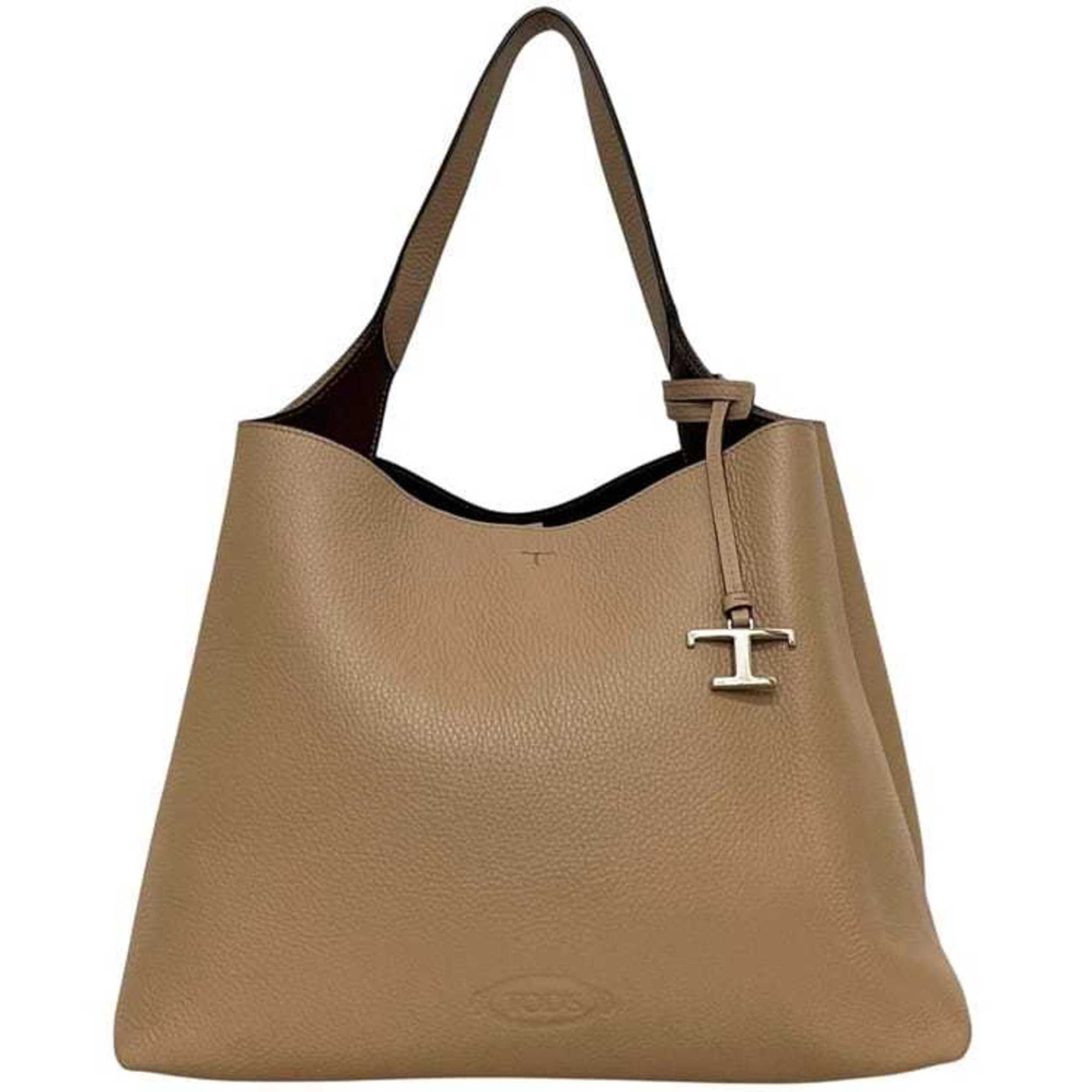 Tod's Beige Leather Tote Bag (Pre-Owned)