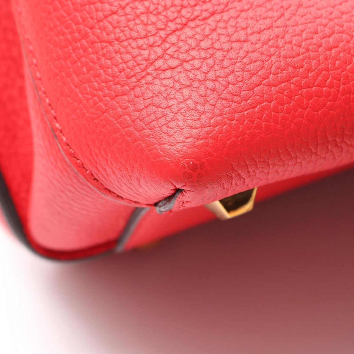 Mcm Red Color Leather Handbag (Pre-Owned)