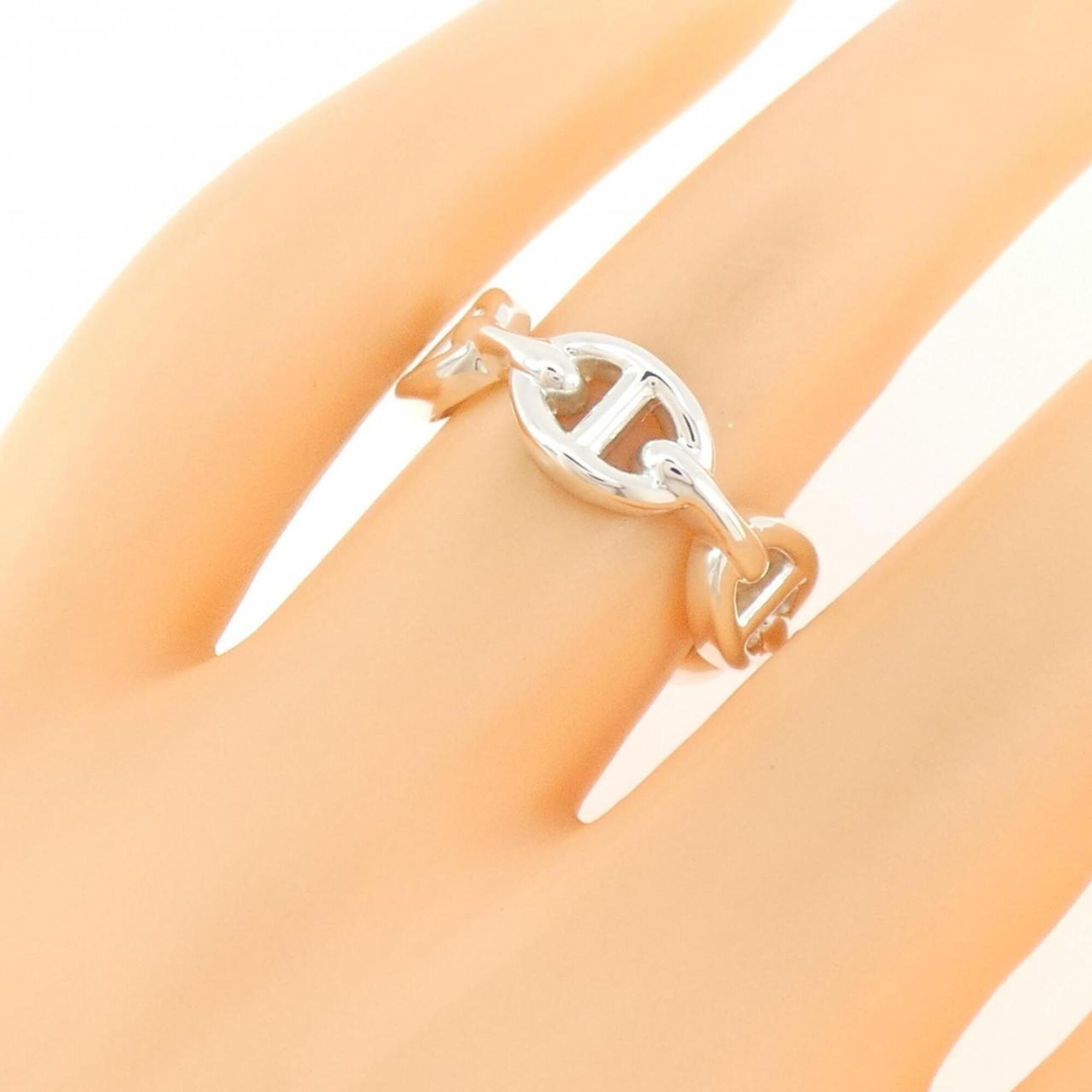 Hermes Silver 925 Band Ring (Pre-Owned)