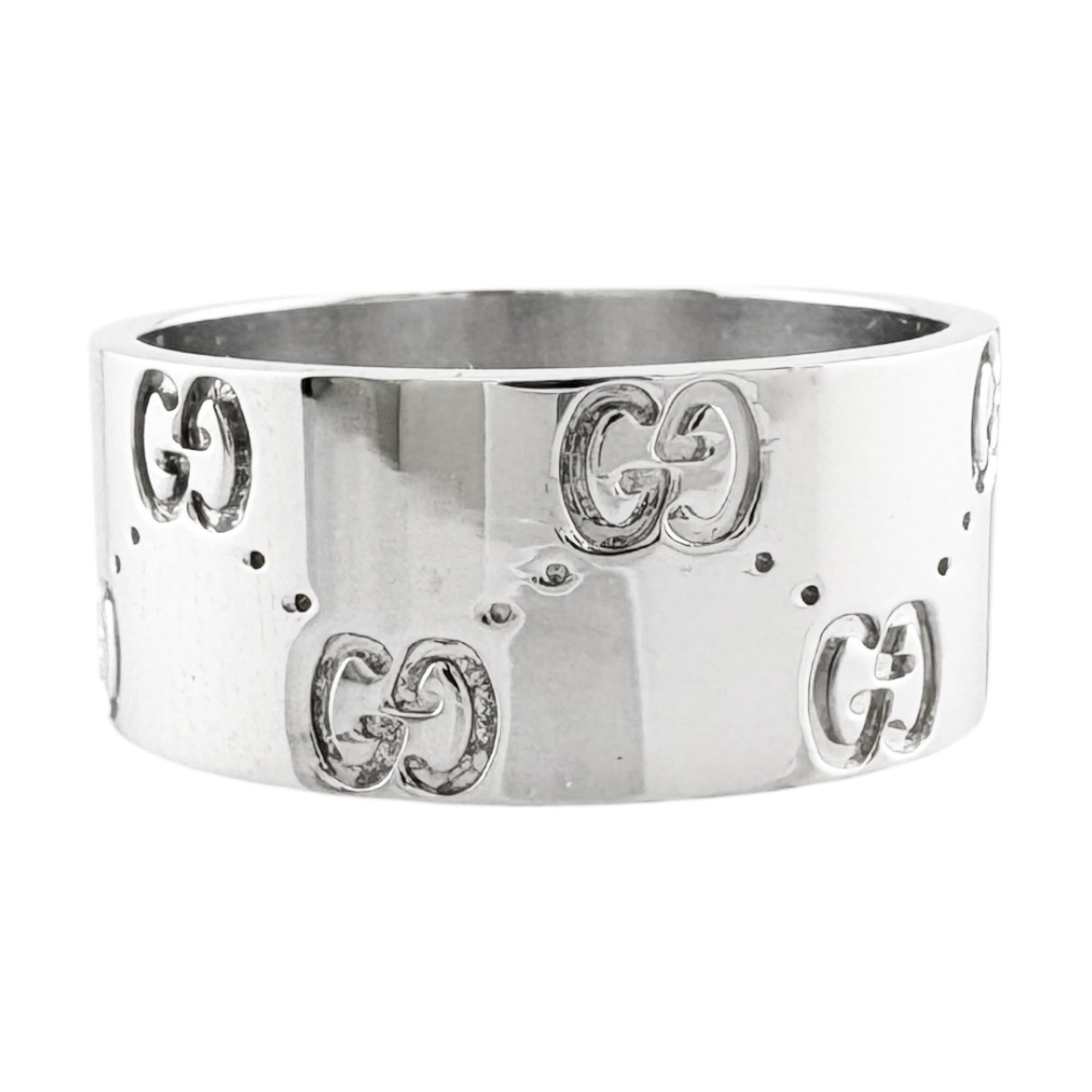 Gucci White Gold White Gold (18K) Band Ring (Pre-Owned)