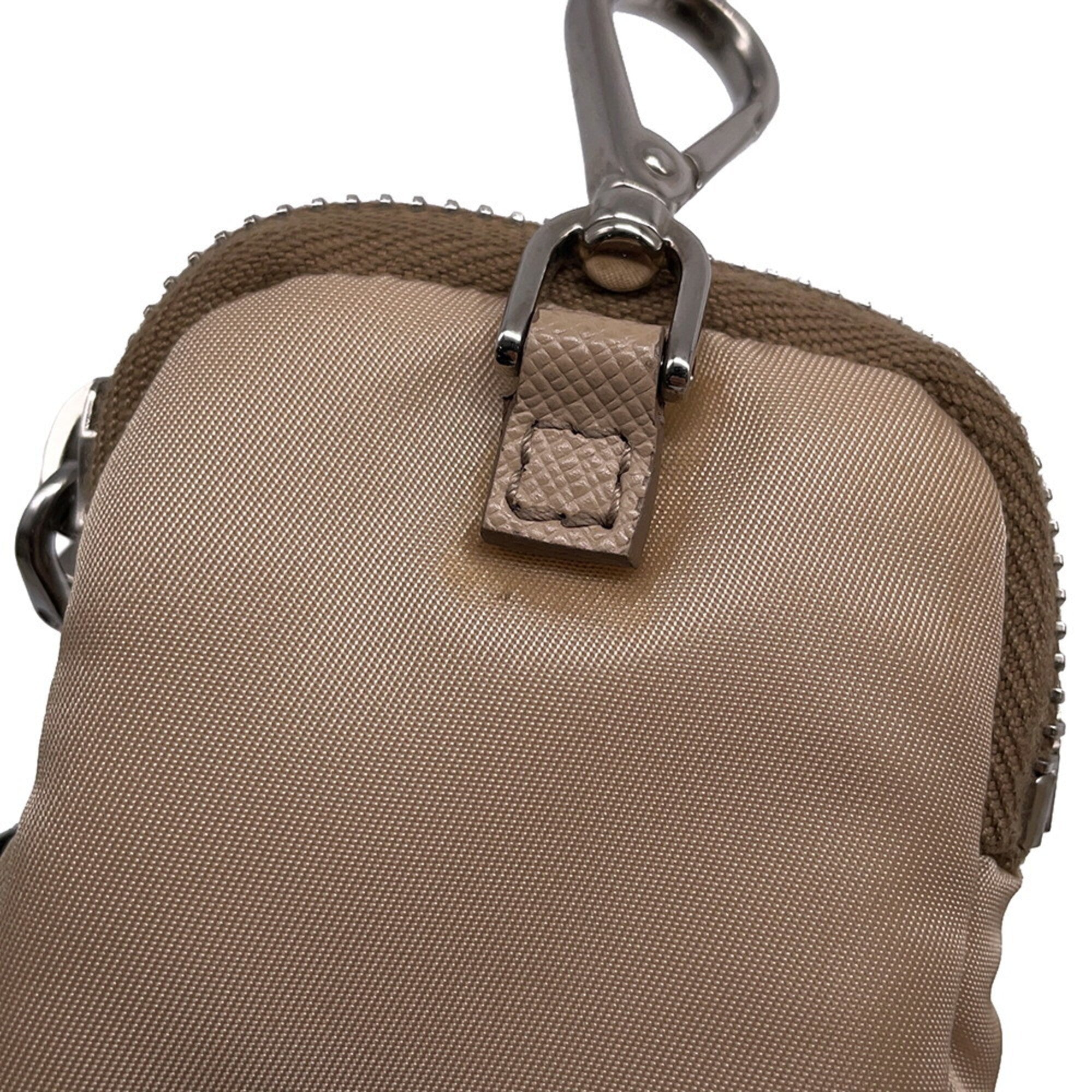 Prada Beige Nylon Handbag Shoulder Bag (Pre-Owned)