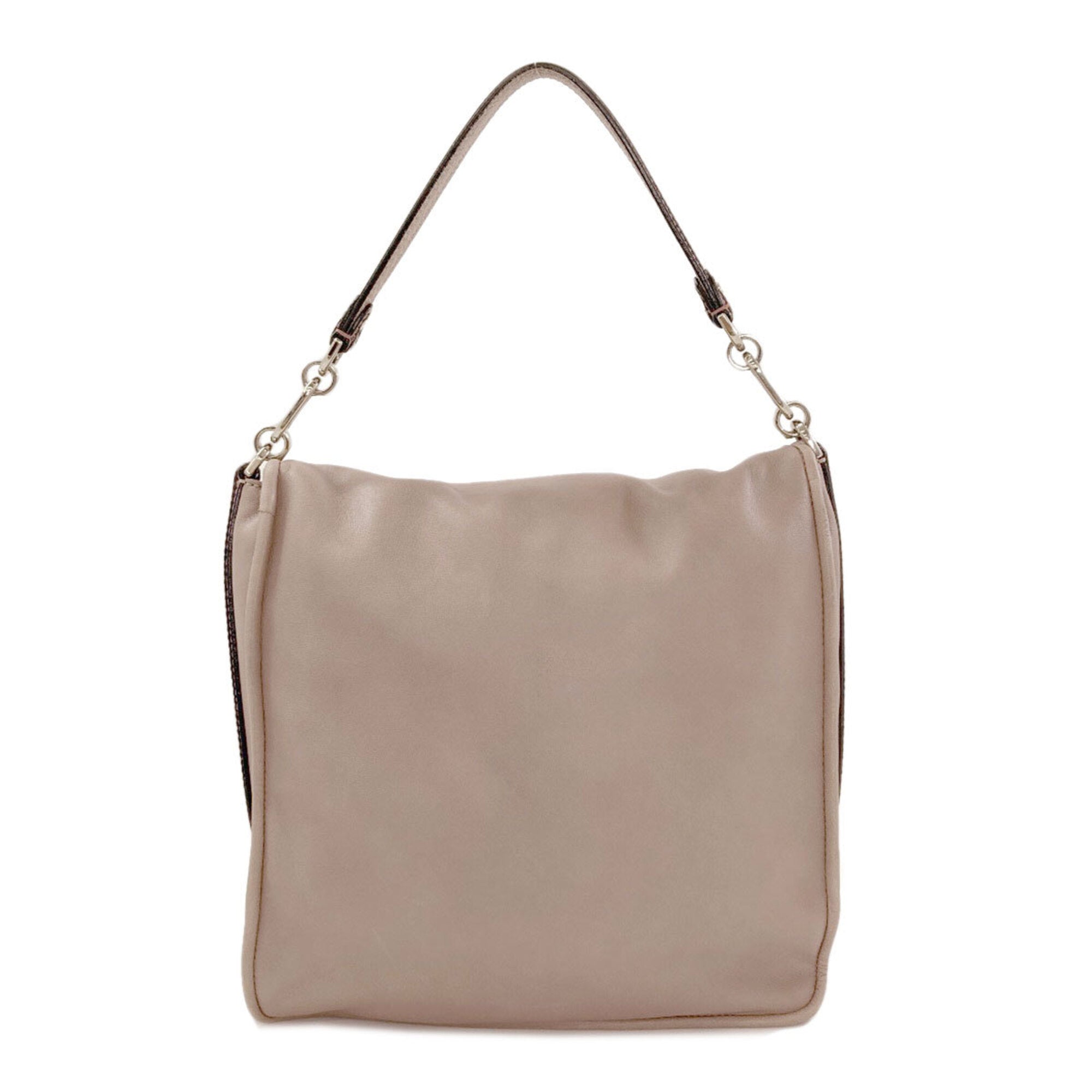 Loewe Grayish Leather Shoulder Bag (Pre-Owned)