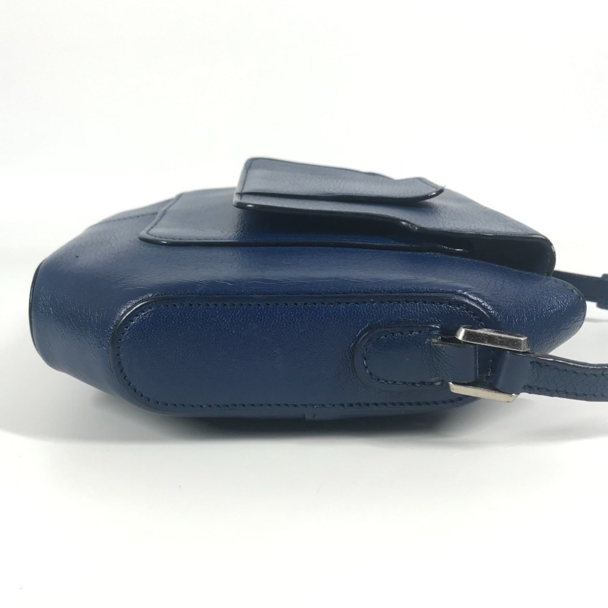 Hermes Blue Epsom Leather Pochette Shoulder Bag (Pre-Owned)
