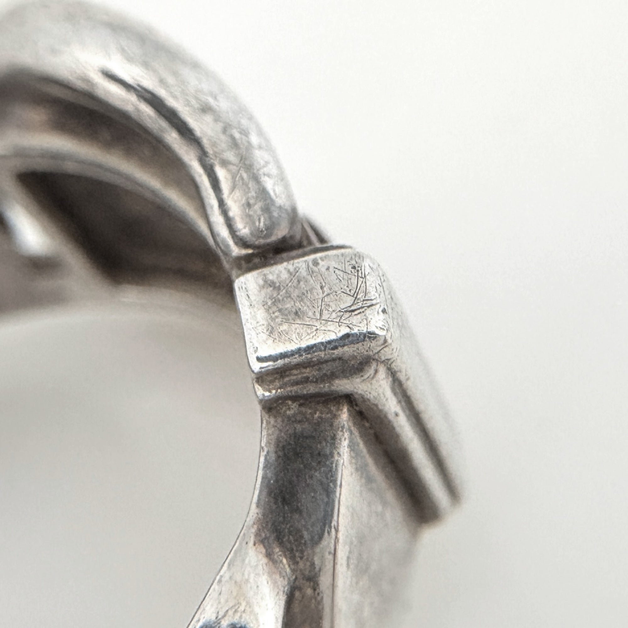 Hermes Silver Silver 925 Band Ring (Pre-Owned)