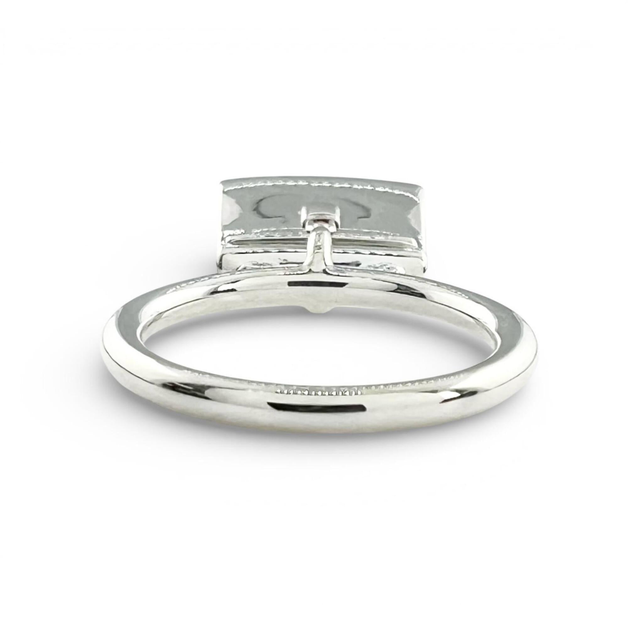 Hermes Silver Silver 925 Band Ring (Pre-Owned)
