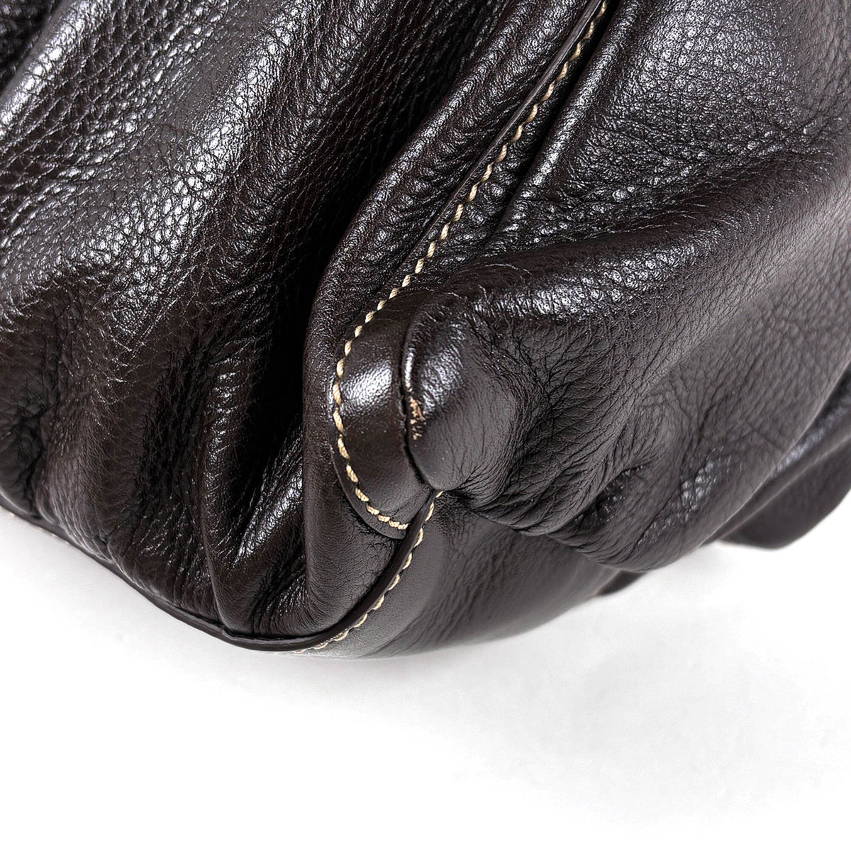 Gucci Brown Leather Shoulder Bag (Pre-Owned)