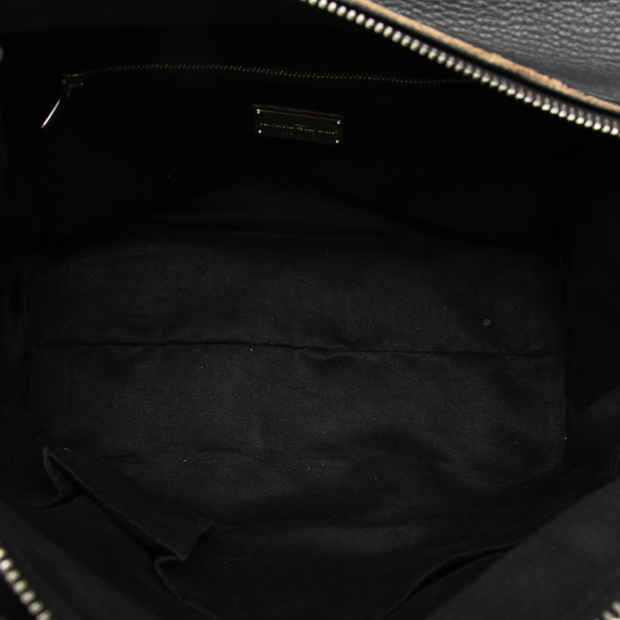 Salvatore Ferragamo Black Leather Handbag Shoulder Bag Tote Bag (Pre-Owned)
