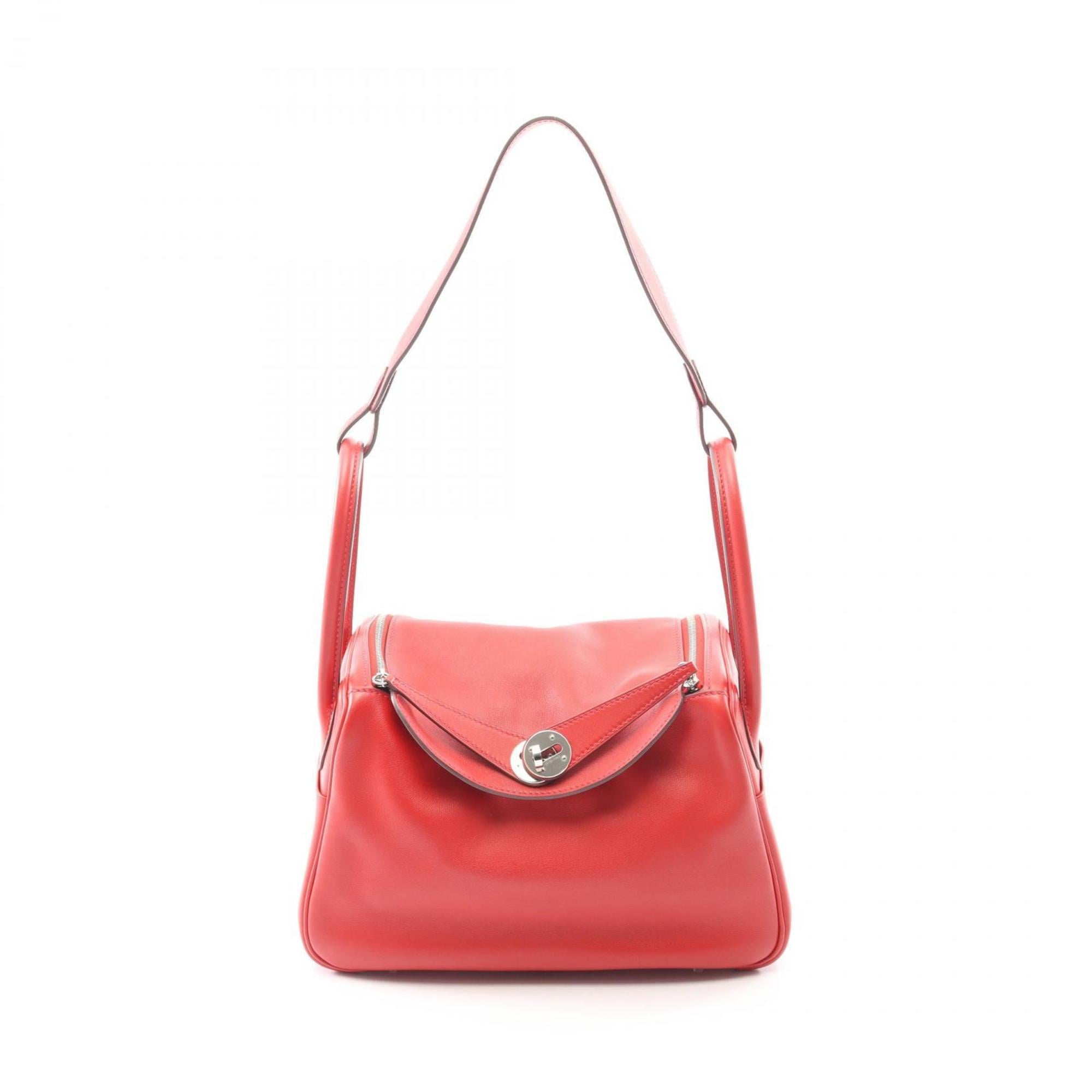 Hermes Red Color Swift Leather Handbag Shoulder Bag (Pre-Owned)