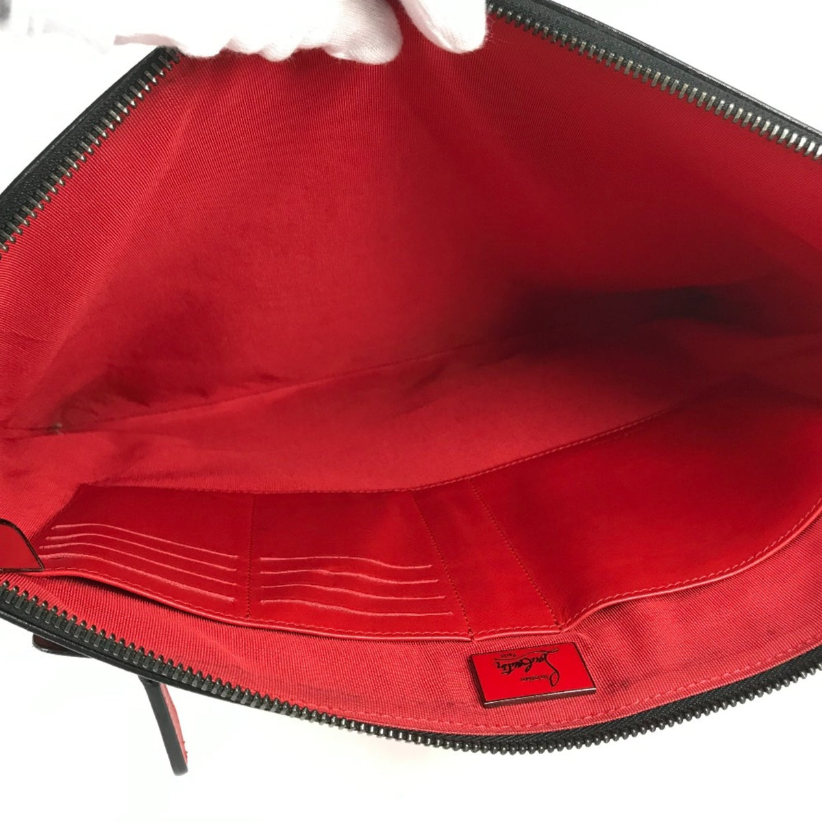 Christian Louboutin Black Leather Clutch Bag (Pre-Owned)
