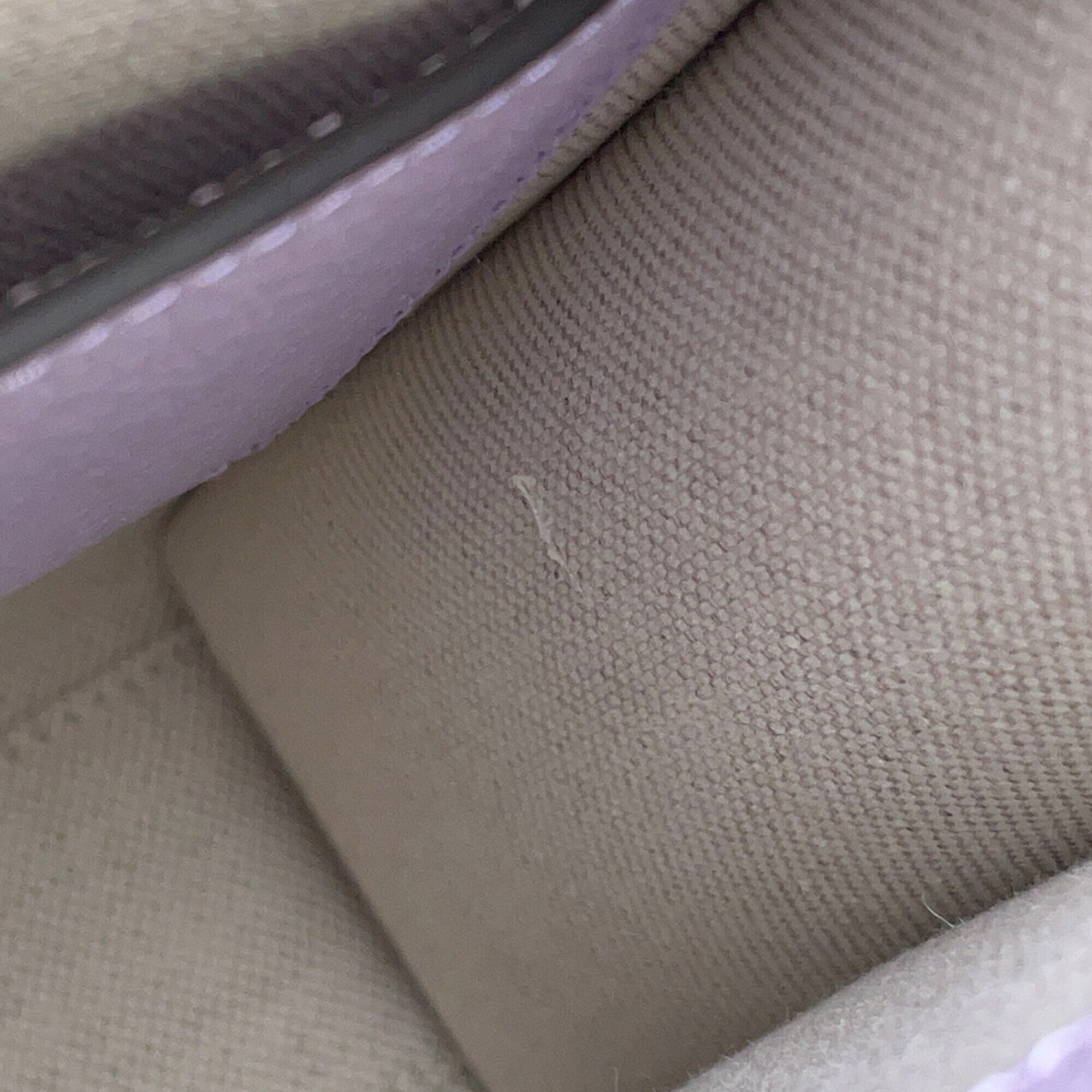 Gucci Beige Purple Gg Canvas Leather Handbag (Pre-Owned)