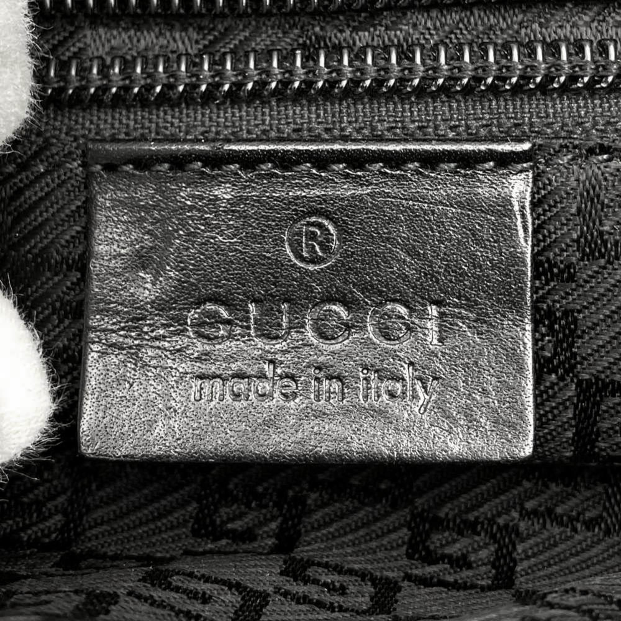 Gucci Black Nylon Leather Shoulder Bag (Pre-Owned)
