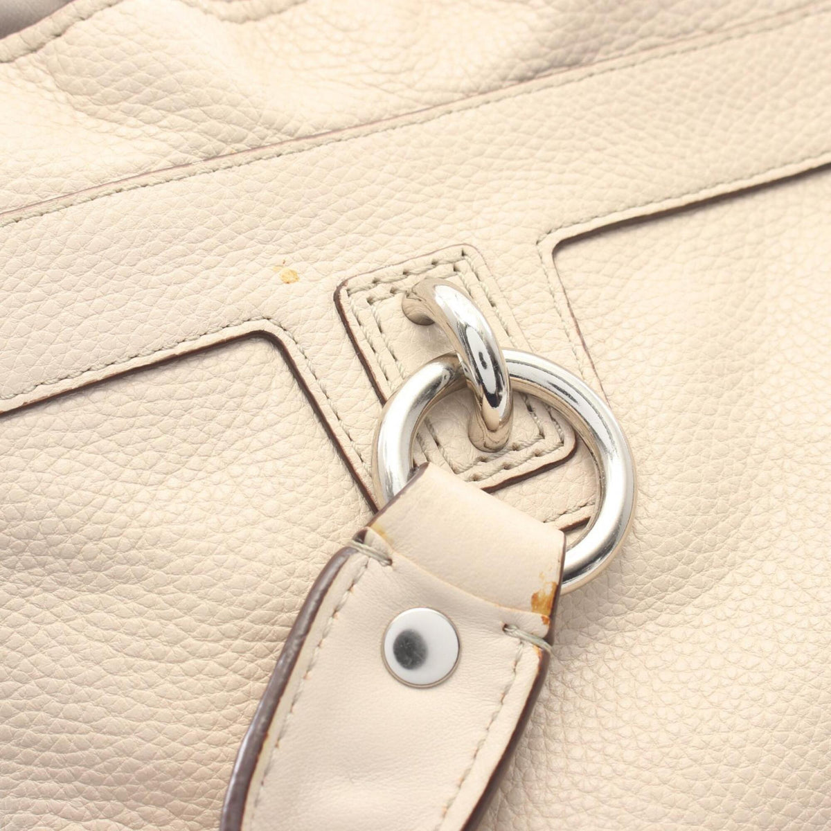Coach Ivory Yellow Leather Patent Leather Handbag Shoulder Bag (Pre-Owned)