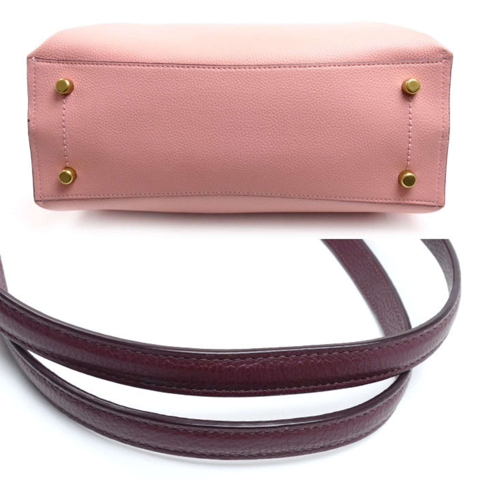 Coach Pink Leather Tote Bag (Pre-Owned)