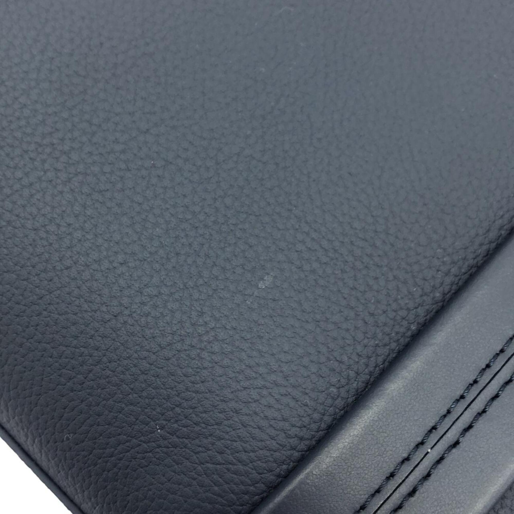 Louis Vuitton Navy Leather Handbag (Pre-Owned)